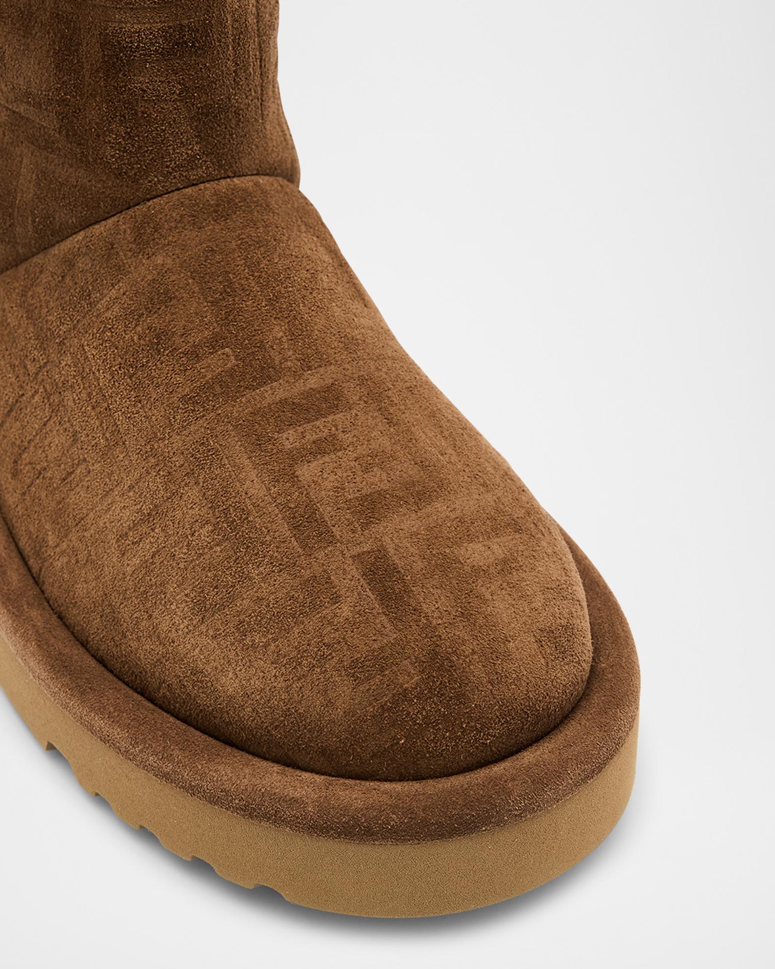 Fendi Suede Shearling Lined Combat Boot Fendi Shearling snow boots main image 4