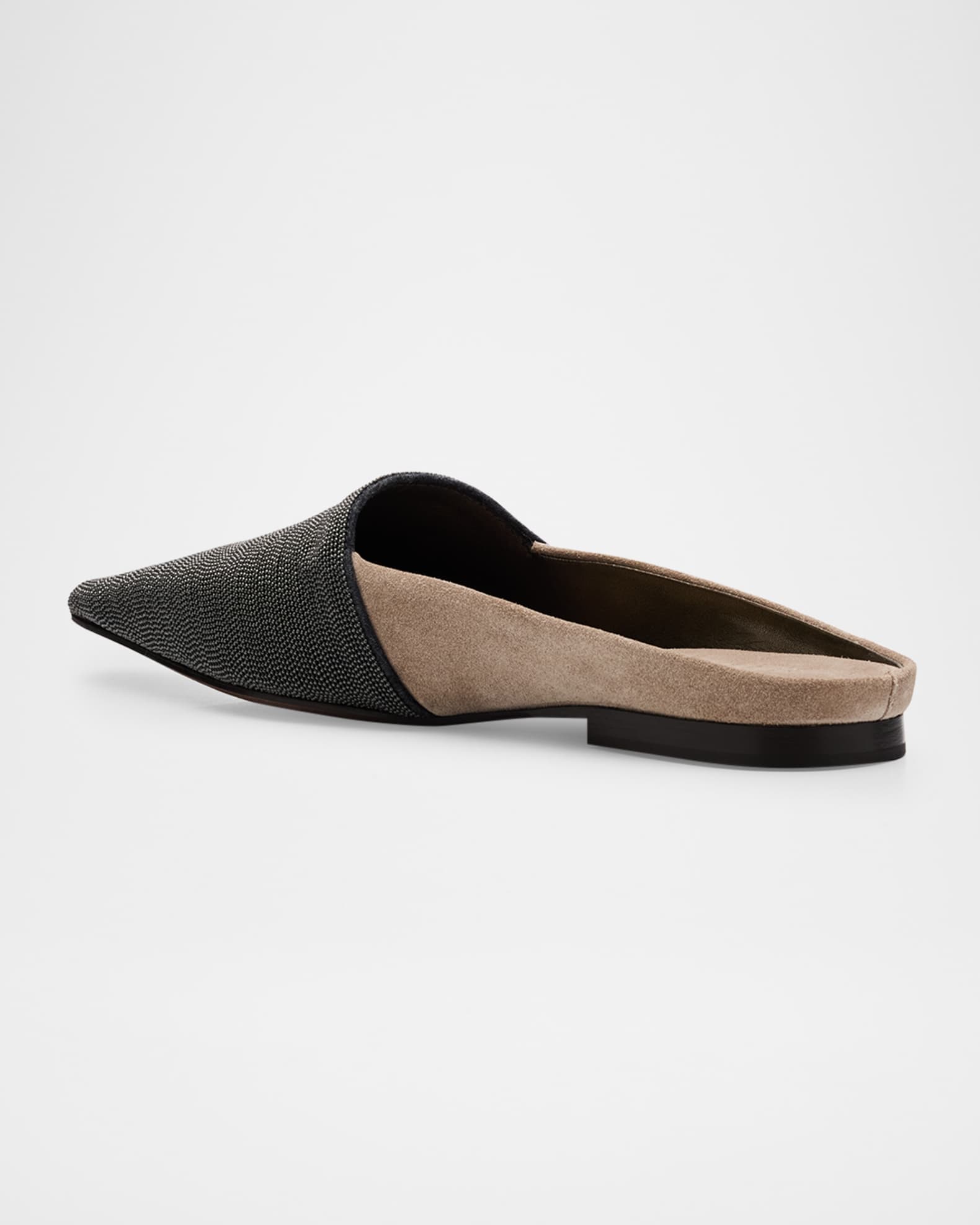 Monili Suede Ballerina Mules 1