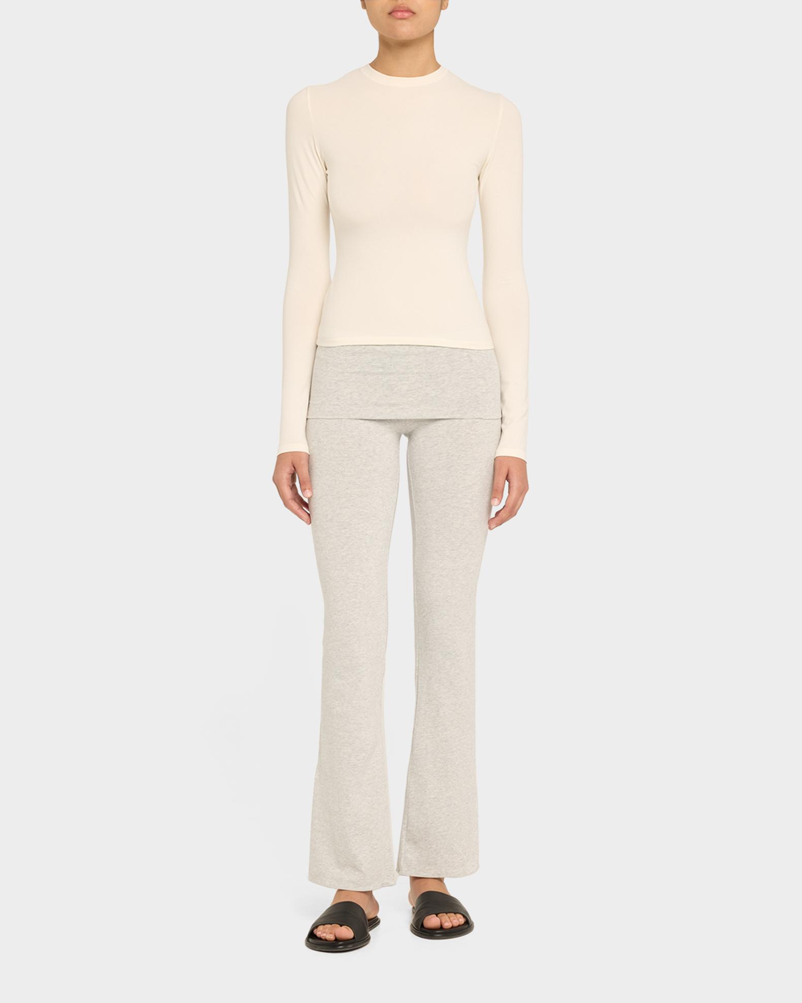 SKIMS Cotton Jersey Long-Sleeve Crewneck T-Shirt | Neiman Marcus