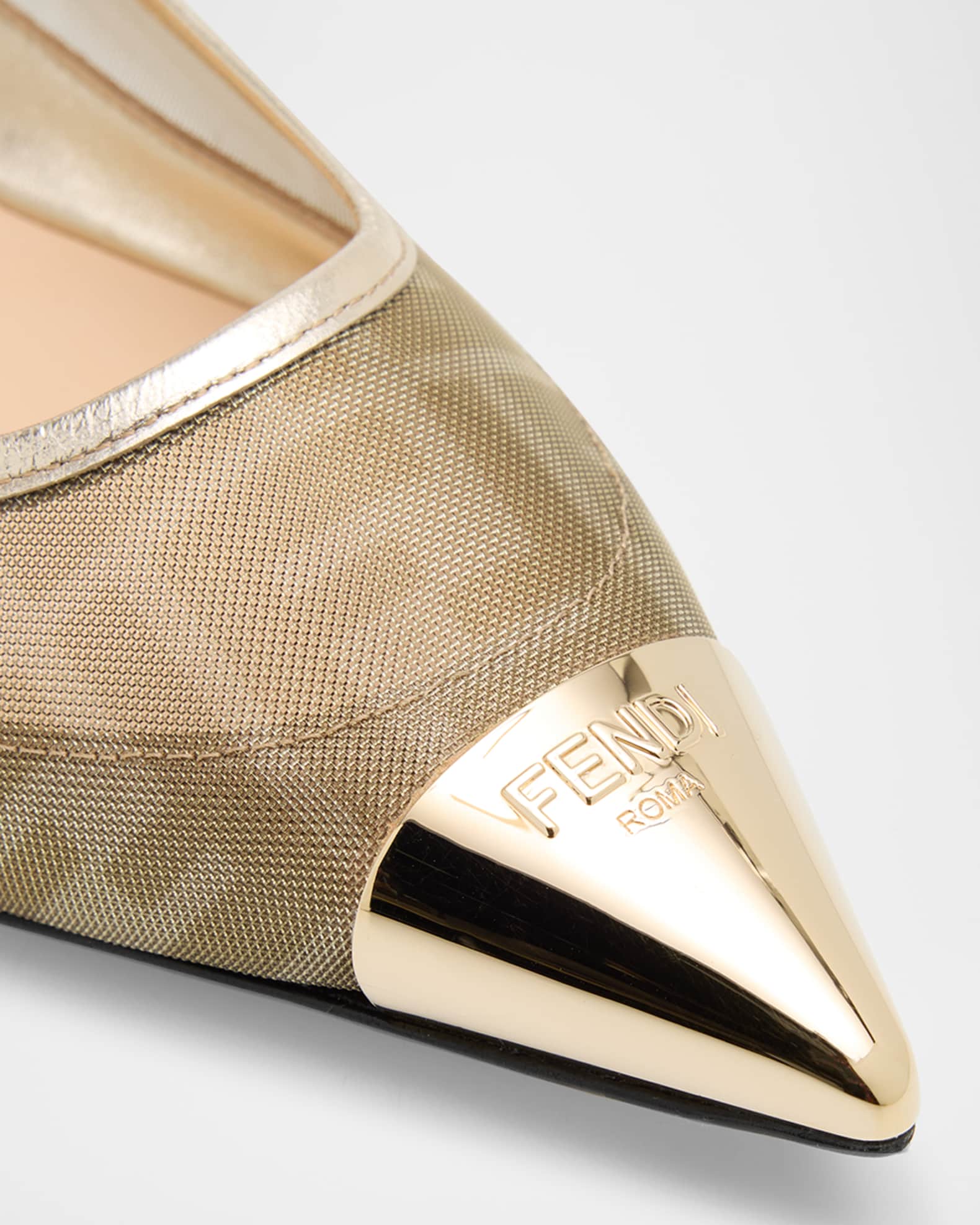 24AW new/FENDI Colibri FFメッシュトゥバレリーナフラット Flat 24AW new/FENDI Colibri FFメッシュトゥバレリーナフラット Flat
