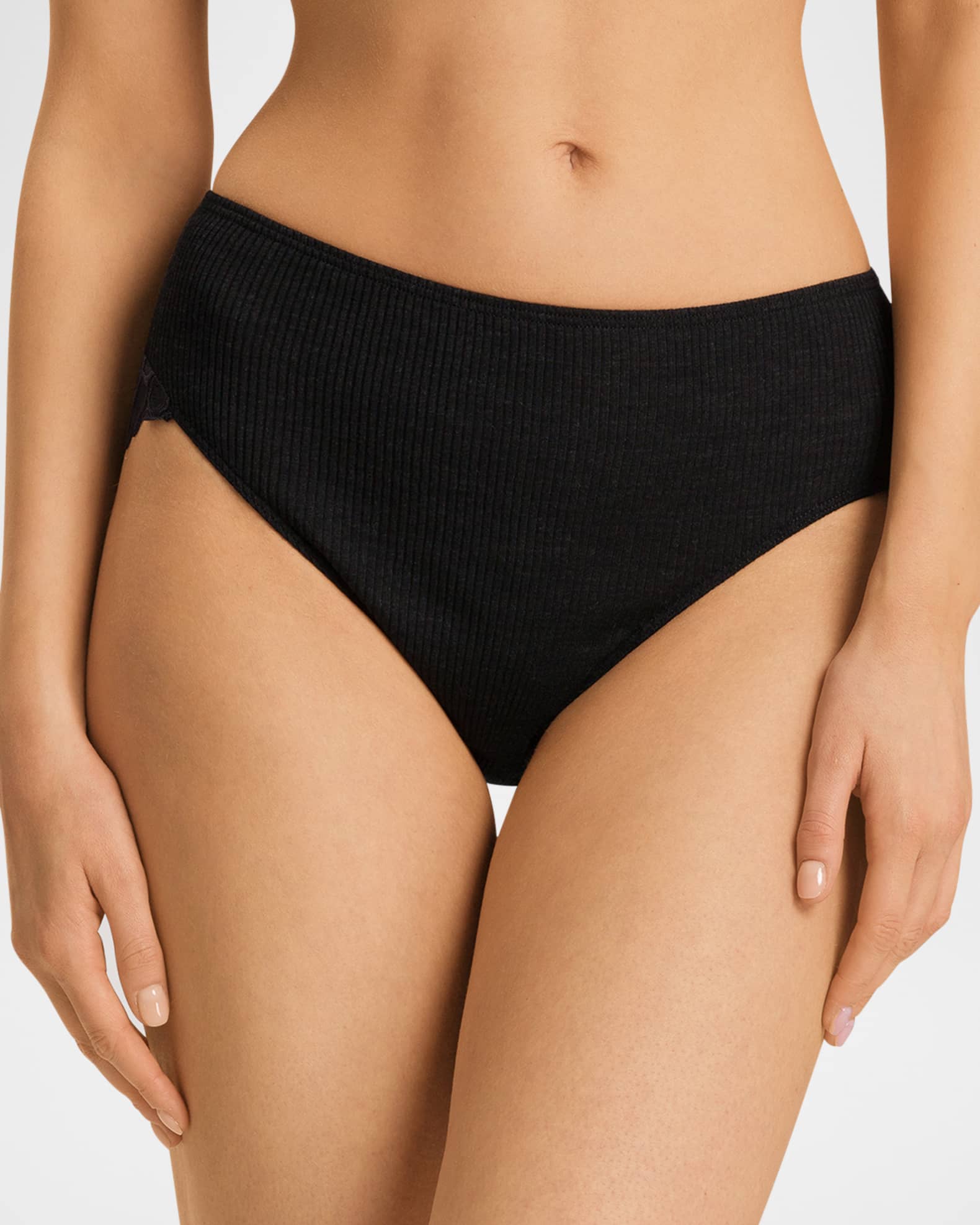 Maria Lace & Rib Knit Full Briefs 1
