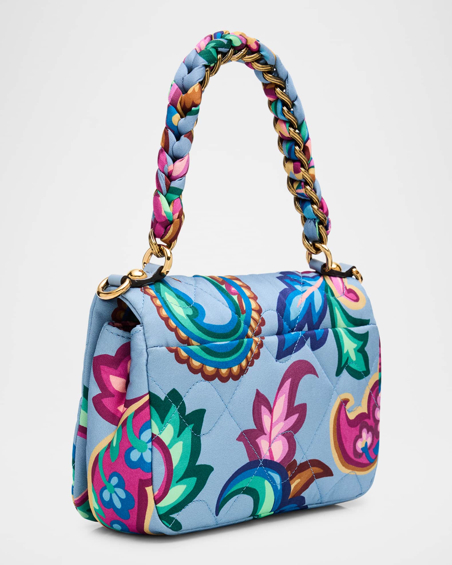 Etro Bond XS Sea-Print Quilted Shoulder Bag | Neiman Marcus