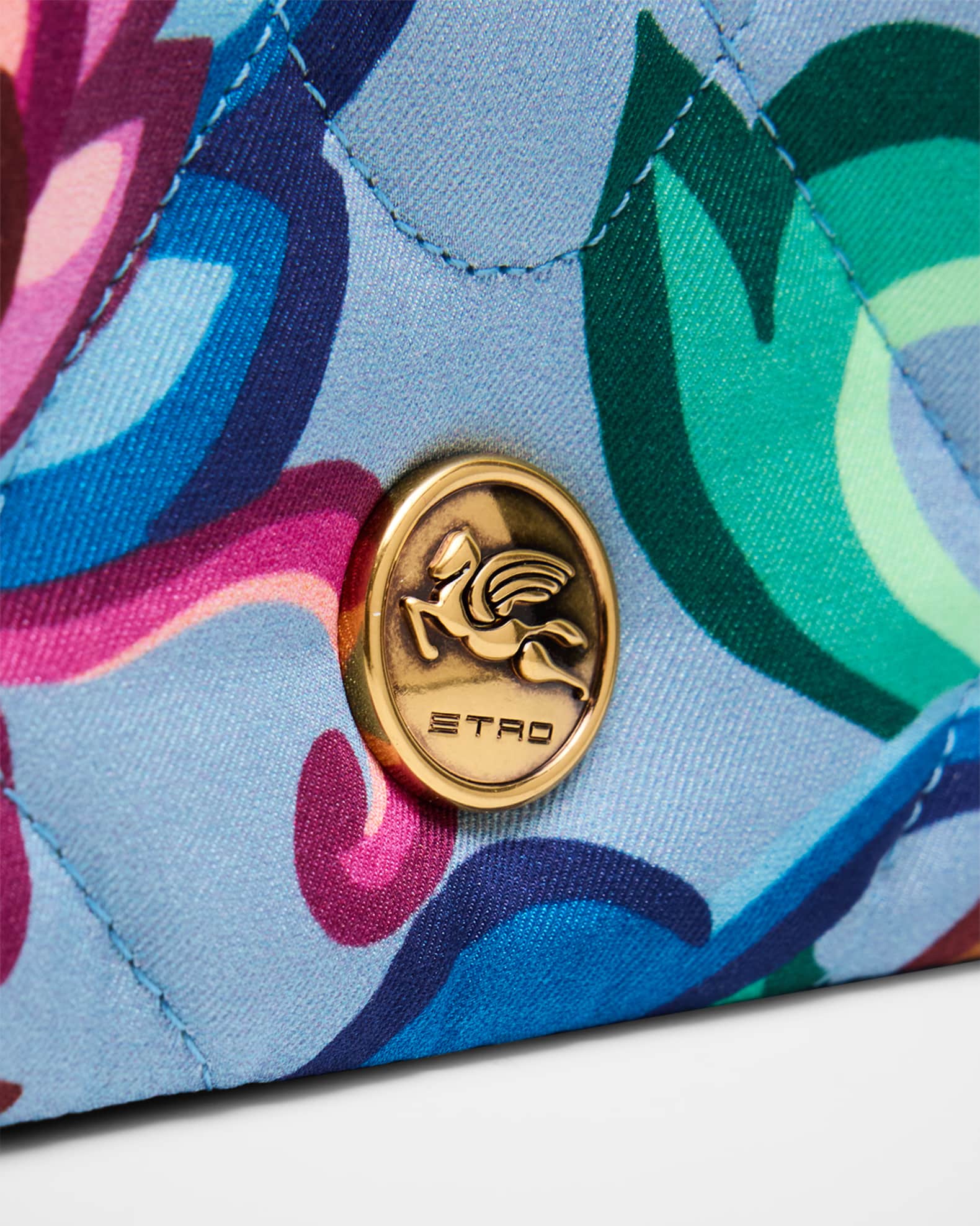 Etro Bond XS Sea-Print Quilted Shoulder Bag | Neiman Marcus