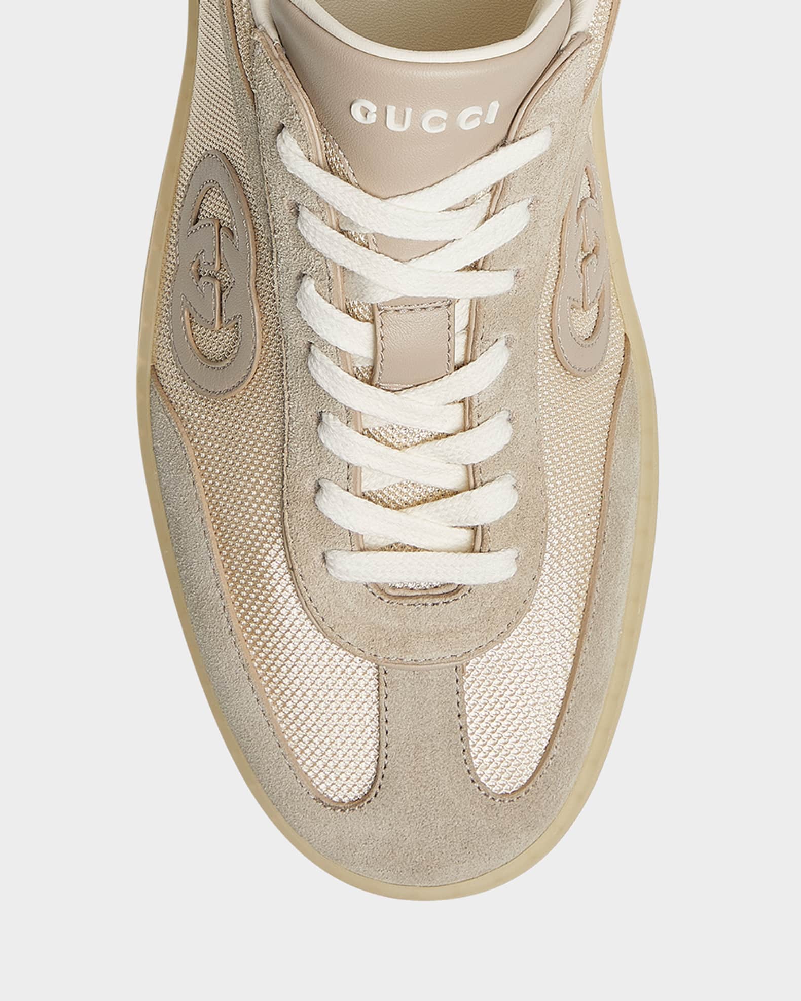 Gucci Men's G75 Interlocking G Low-Top Sneakers | Neiman Marcus