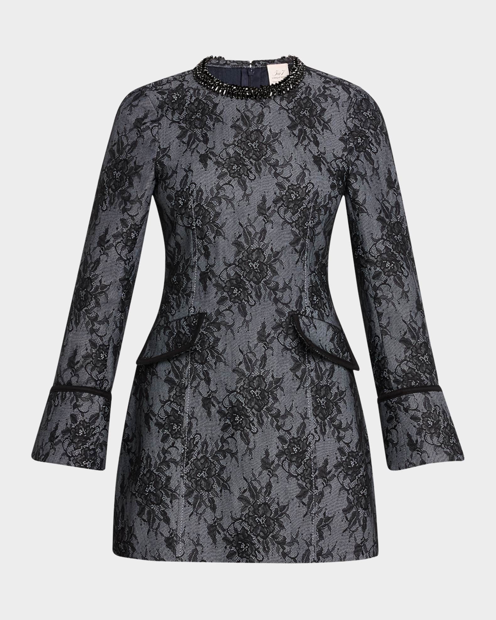 Reina Bonded Lace Mini Dress 0
