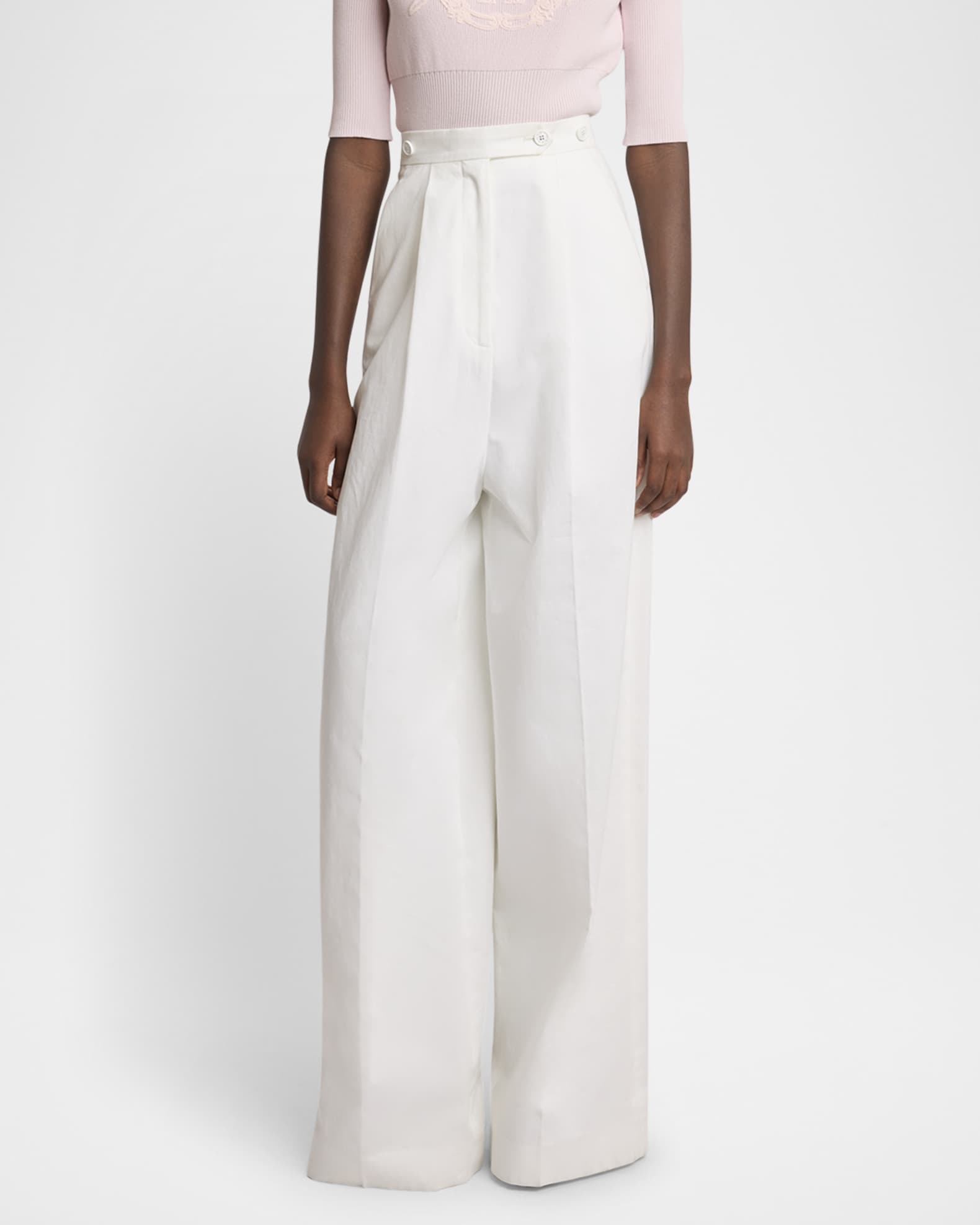 Shop Maison Margiela Pleated Wide-Leg Trousers | Saks Fifth