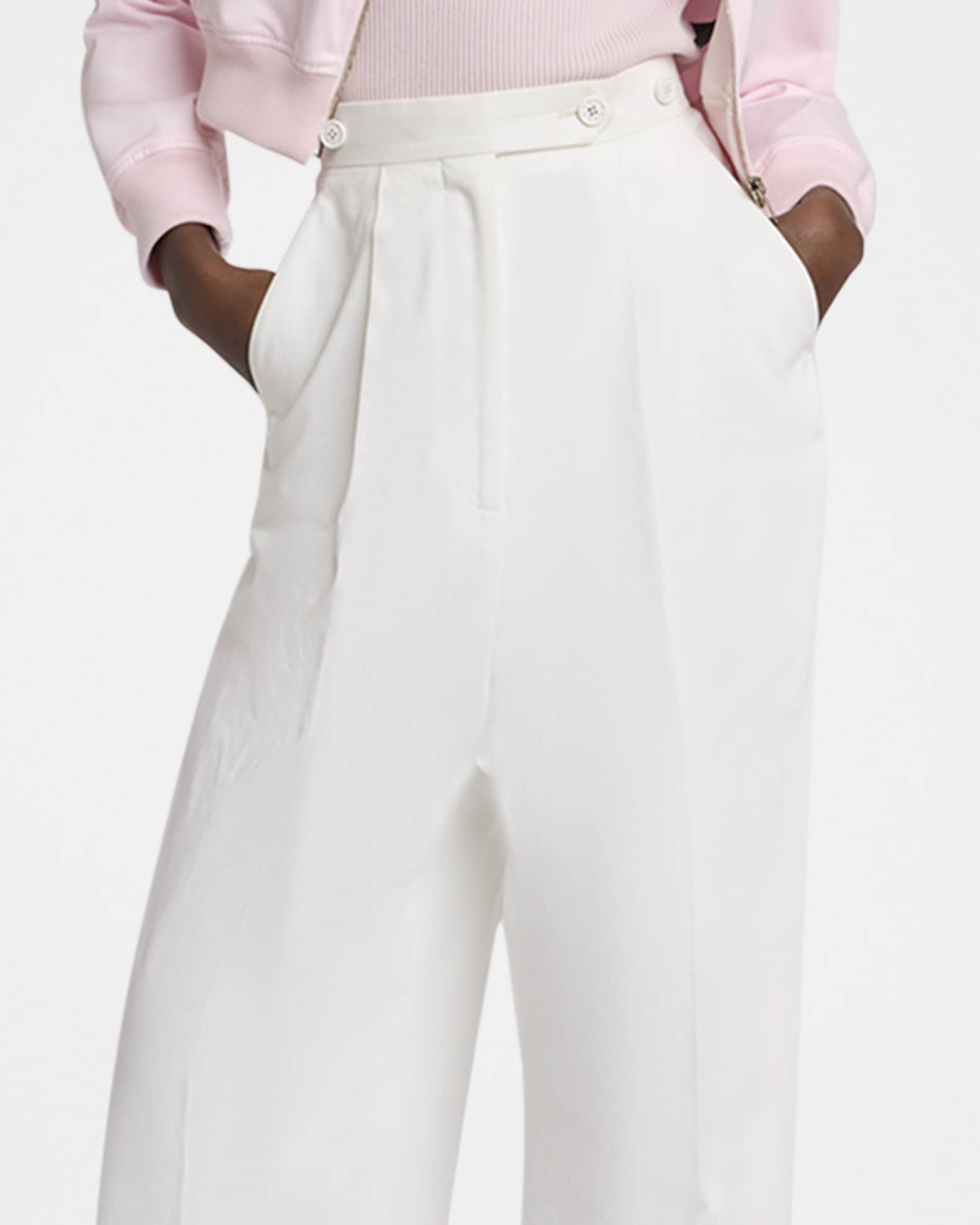 Givenchy Pleated Wide Leg Trousers | Neiman Marcus