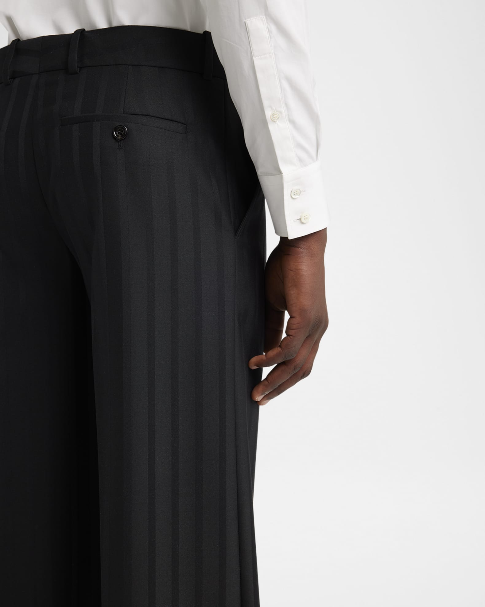 Pinstripe Trouser | ALEXANDER MCQUEEN | elysewalker