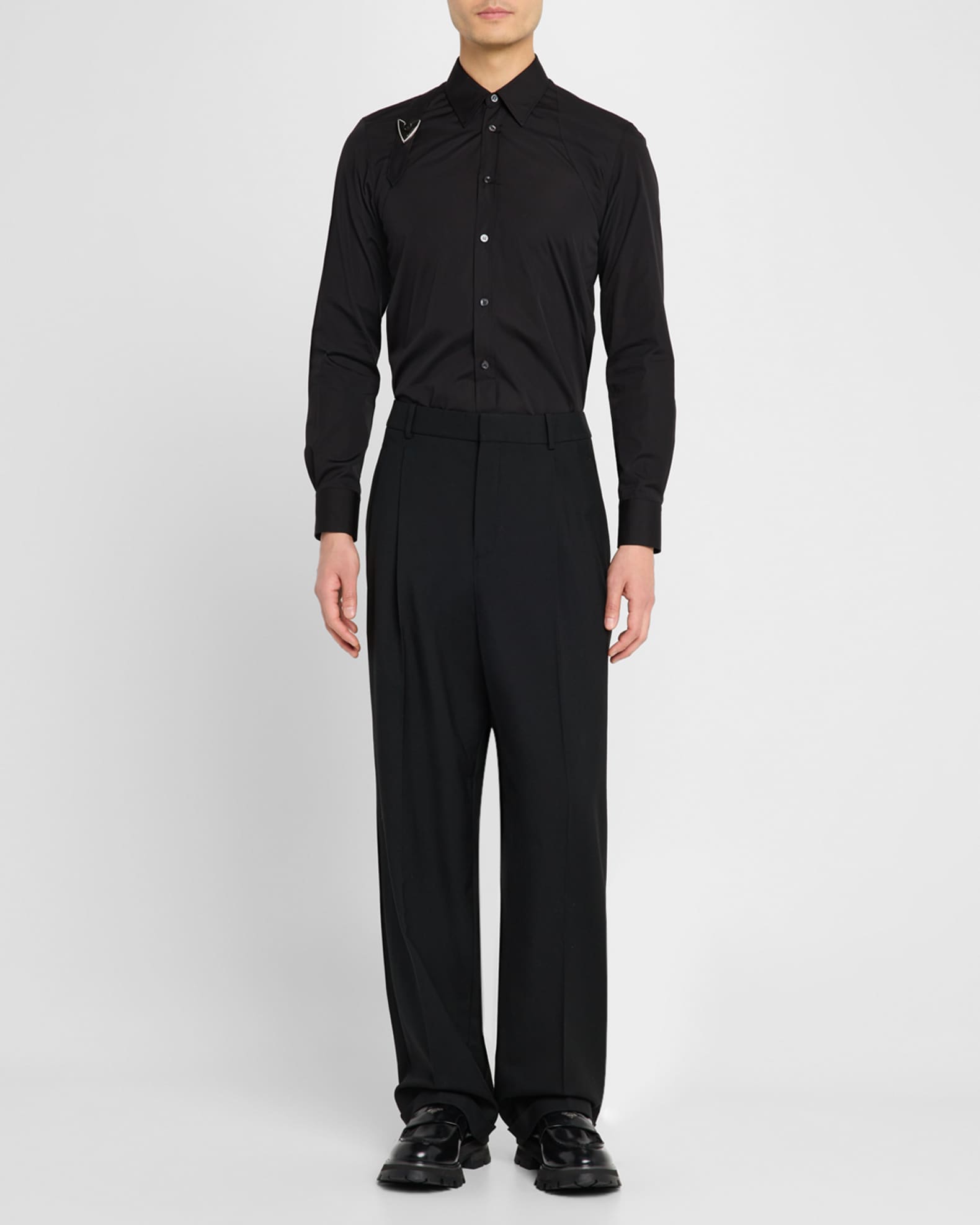 Men's Buckle Harness Sport Shirt - Thumbnail 2