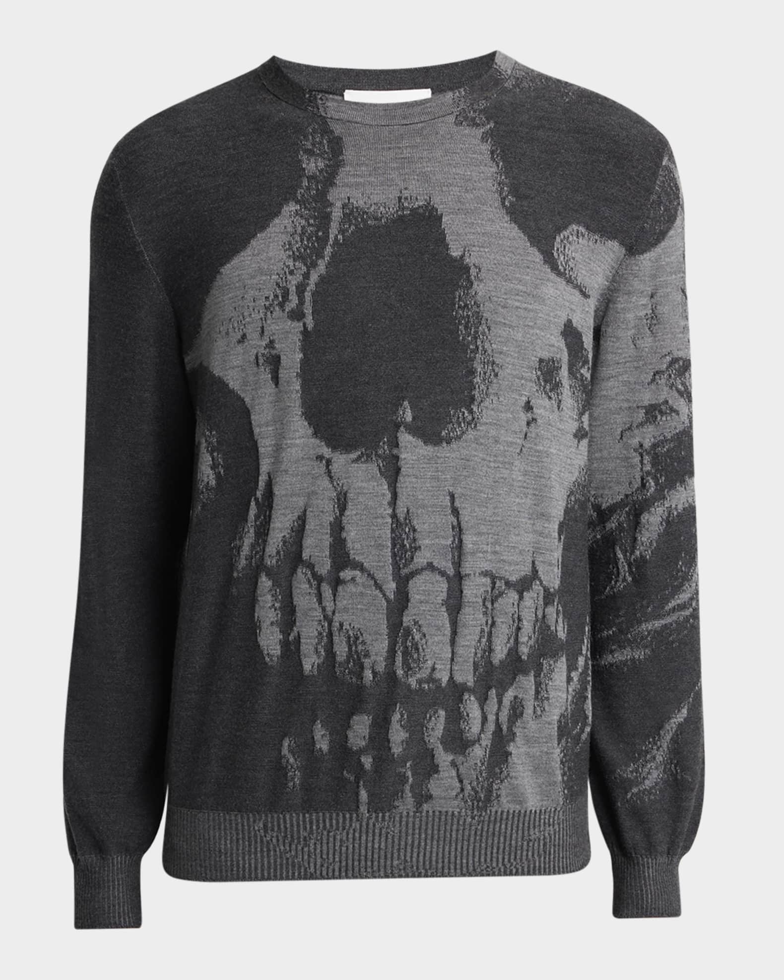 McQueen Men's Exploded Skull Sweater | Neiman Marcus