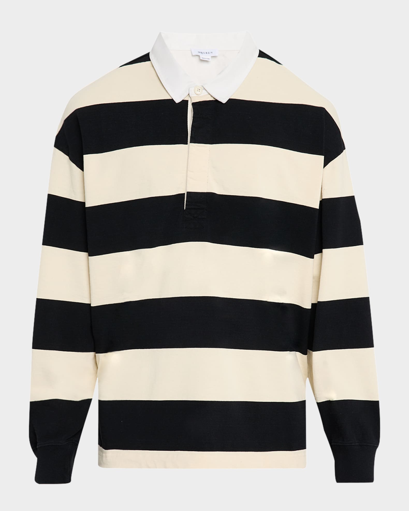 ポロシャツ TRILLION STRIPE RUGBY OVERFIT PIQUE POLO SHIRTS 5JH484 TRILLION Stripe Rugby Overfit Pique Polo T-Shirts