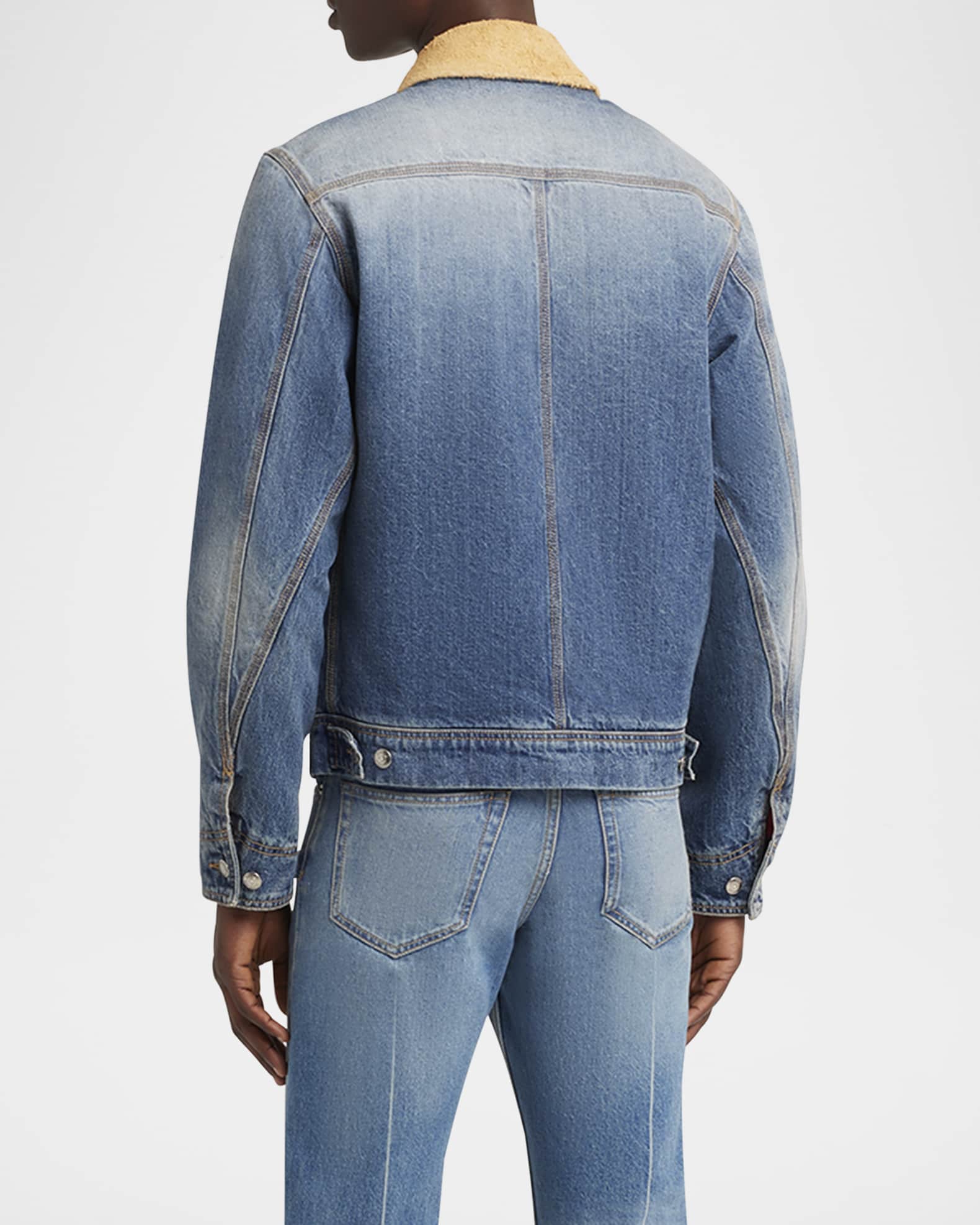 McQueen Men's Denim Workwear Jacket | Neiman Marcus