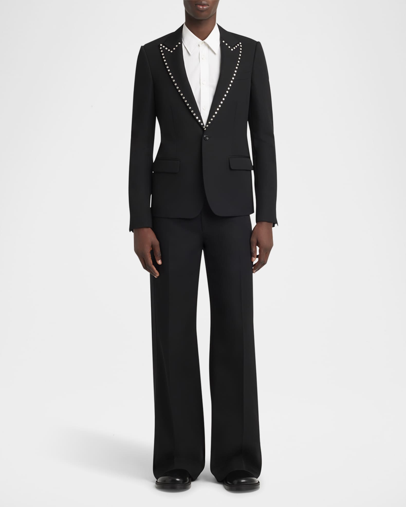 McQueen Men's Low-Rise Evening Trousers | Neiman Marcus