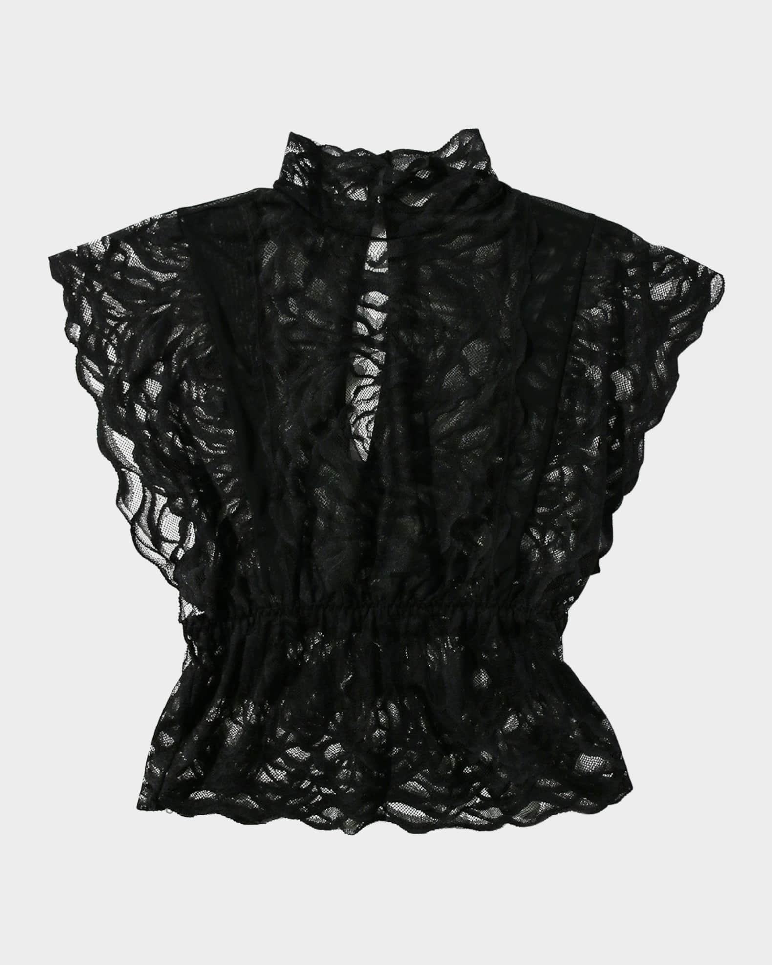 Hanky Panky Dark Romance Lace Mock-Neck Top | Neiman Marcus