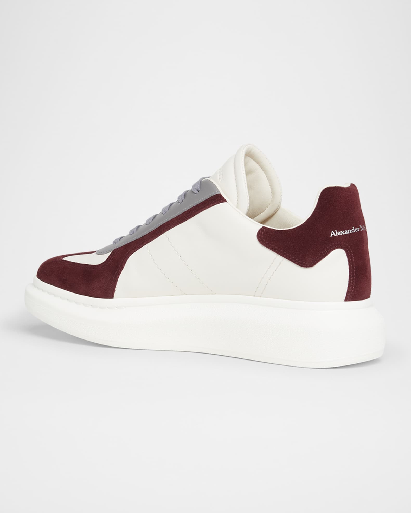 Men s Retro Trainer Leather and Suede Low Top Sneakers