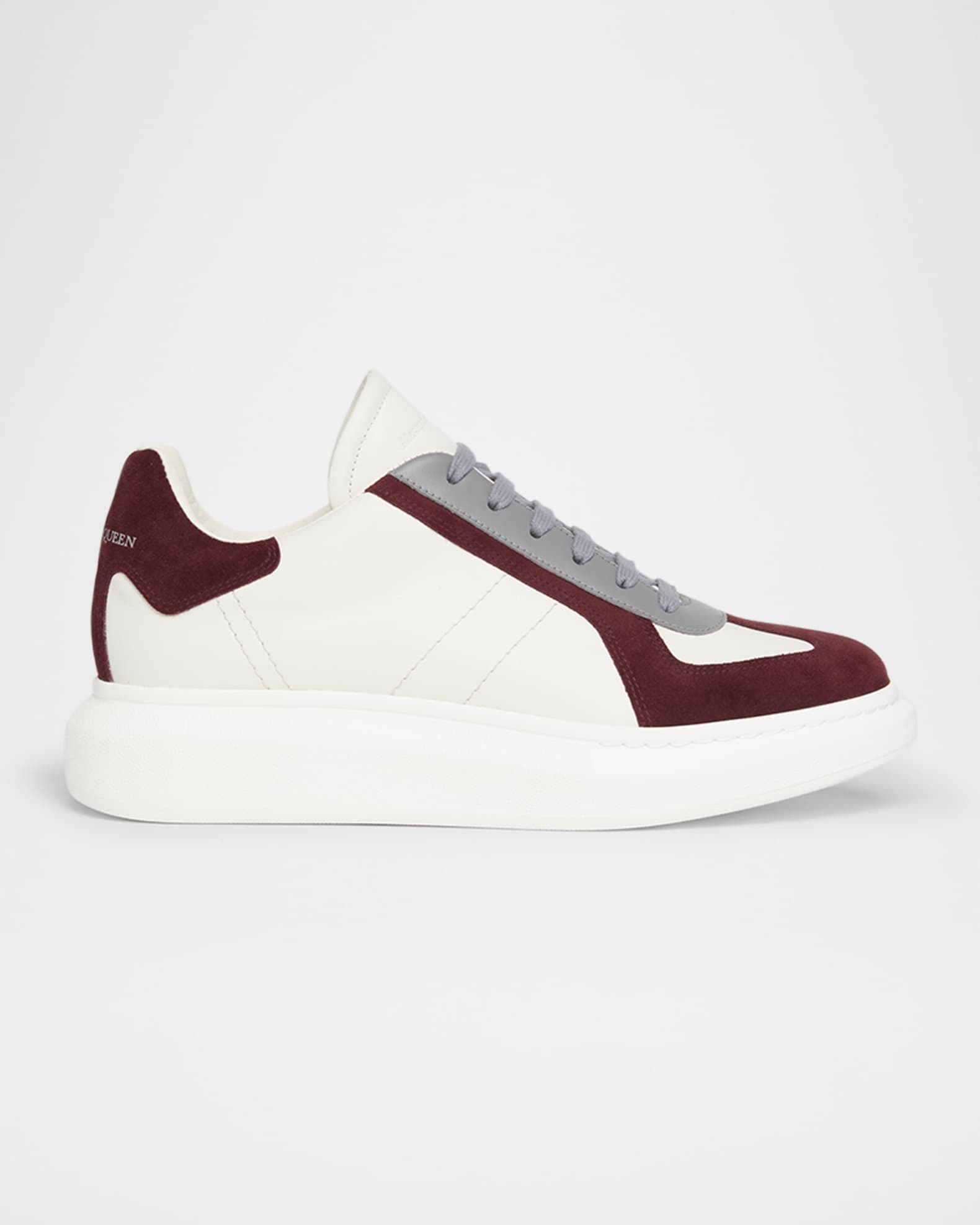 Alexander McQueen Men s Retro Trainer Leather and Suede Low Top Sneakers Neiman Marcus