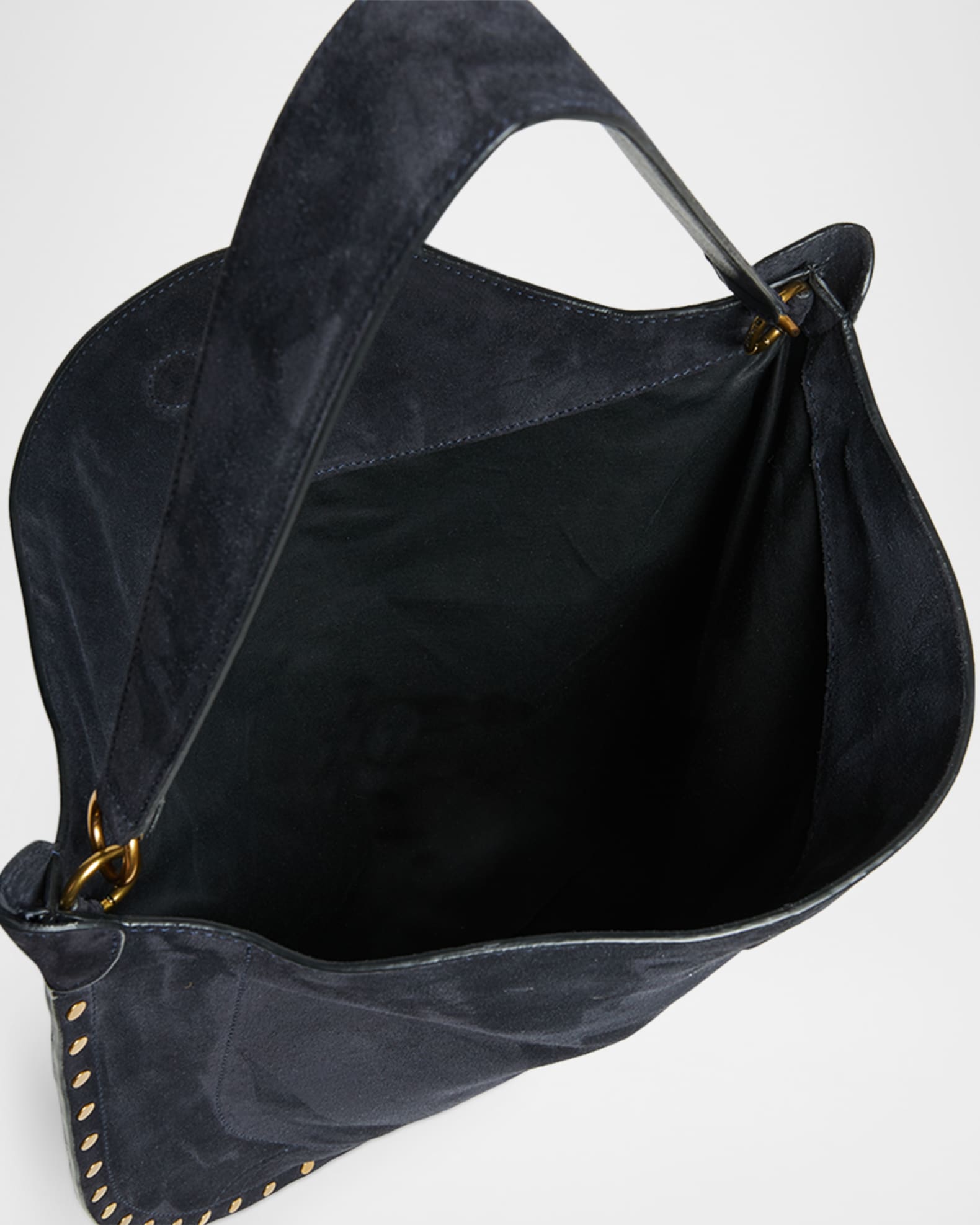 Isabel Marant Oskan Studded Suede Hobo Bag | Neiman Marcus