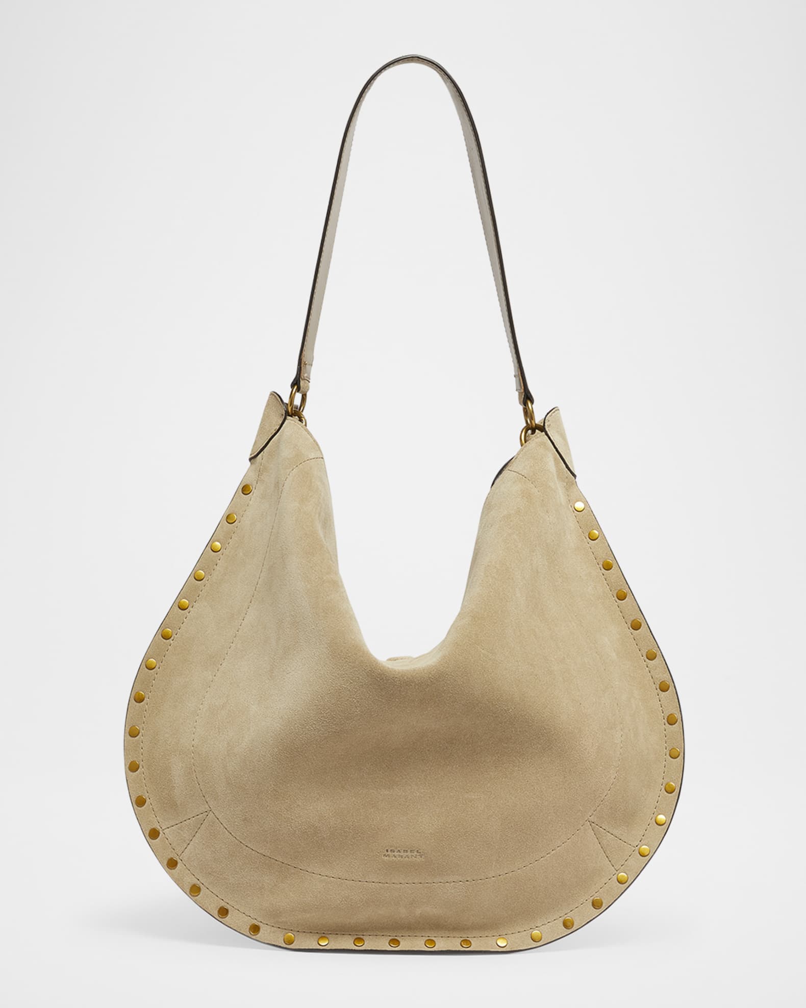 Isabel Marant Oskan Studded Suede Hobo Bag Neiman Marcus