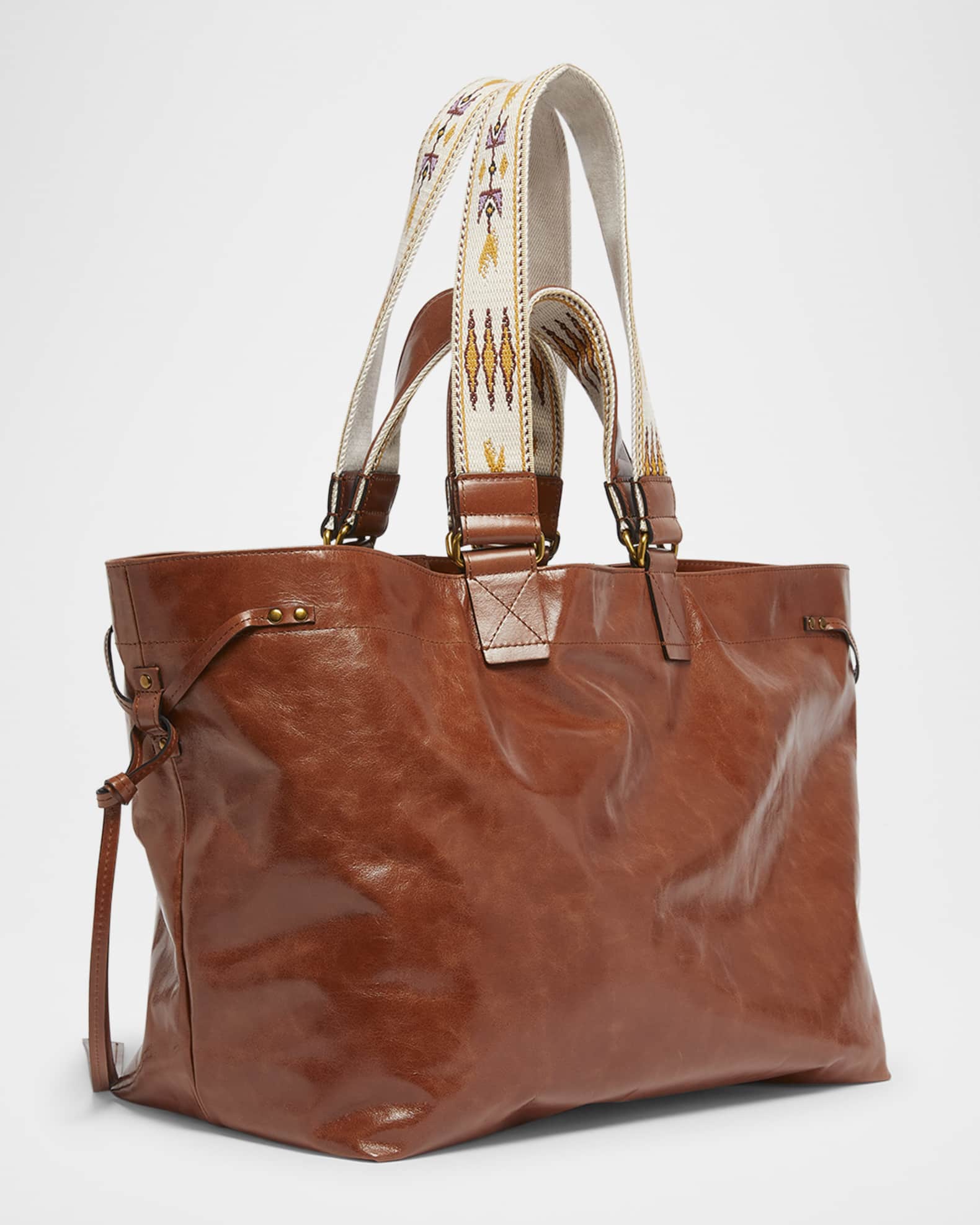 Isabel Marant Wardy Double Handle Leather Tote Bag Neiman Marcus