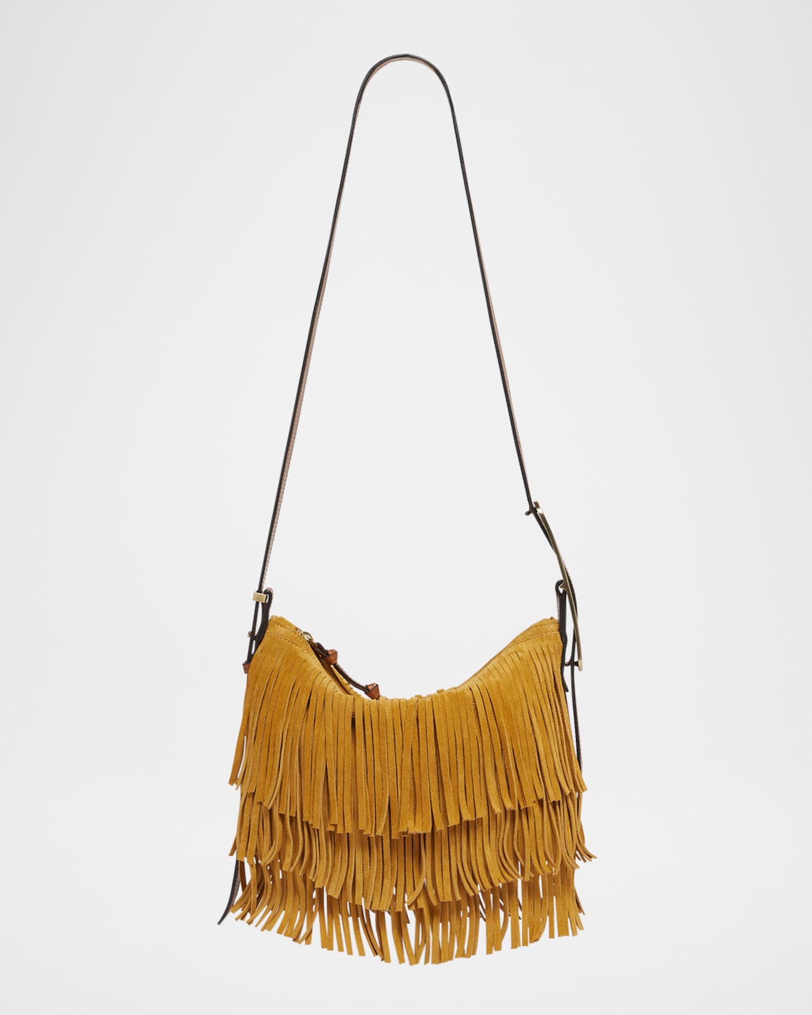 Leyden Mini Fringe Suede Shoulder Bag 0