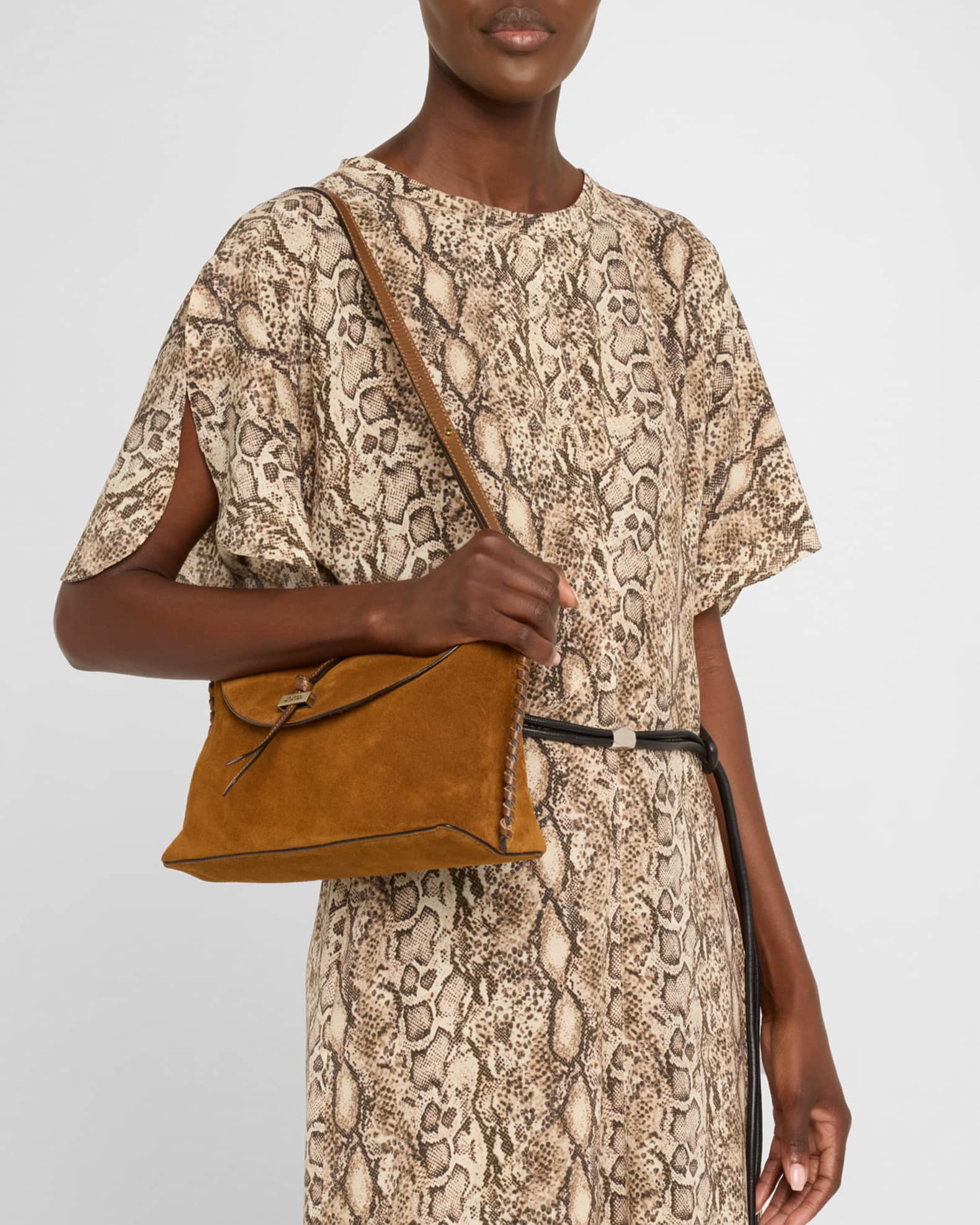 Silao Braided Suede Pouch Shoulder Bag 1