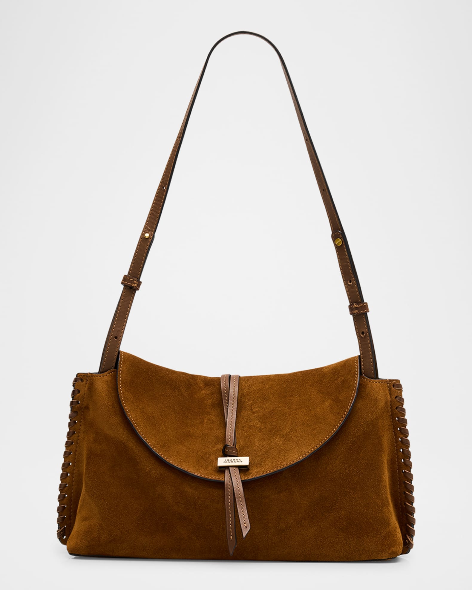 Silao Braided Suede Pouch Shoulder Bag 0