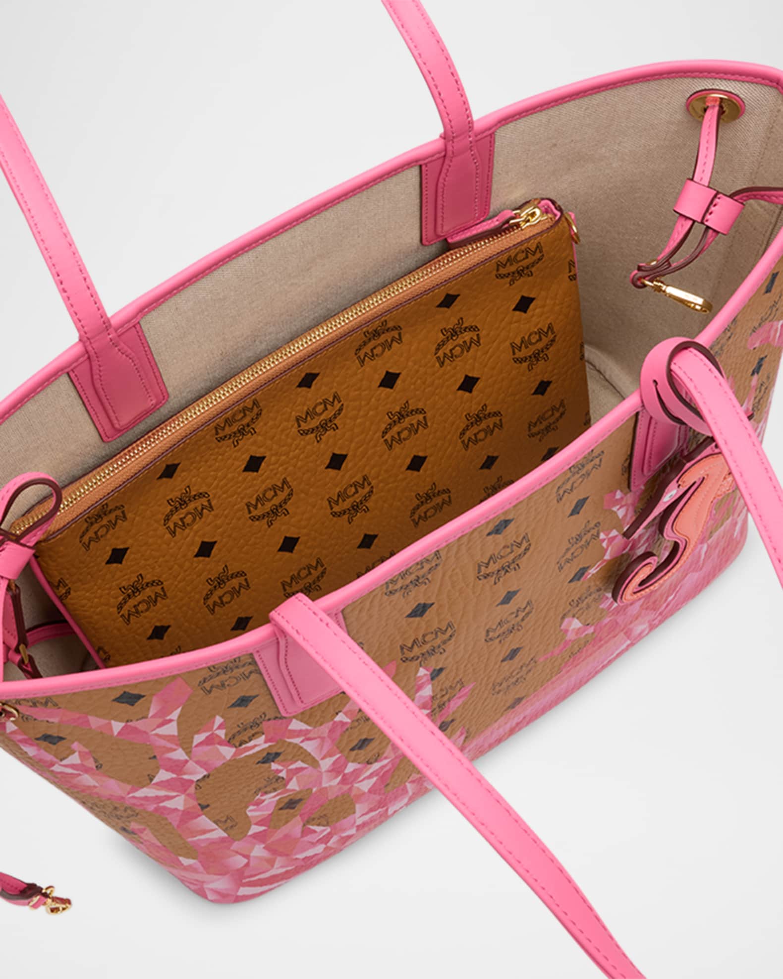 Coral mcm bag hotsell