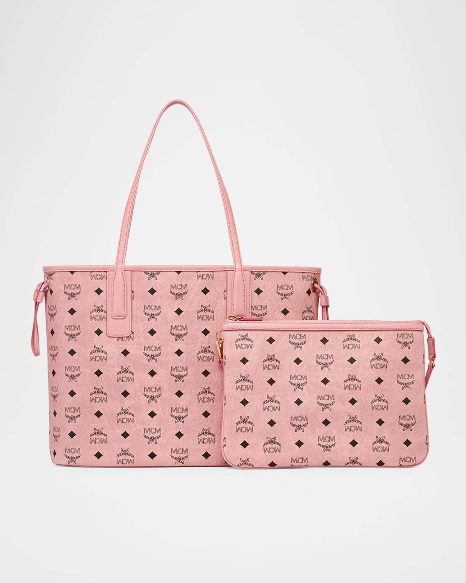 MCM Liz Medium Visetos Shopper Tote Bag Neiman Marcus