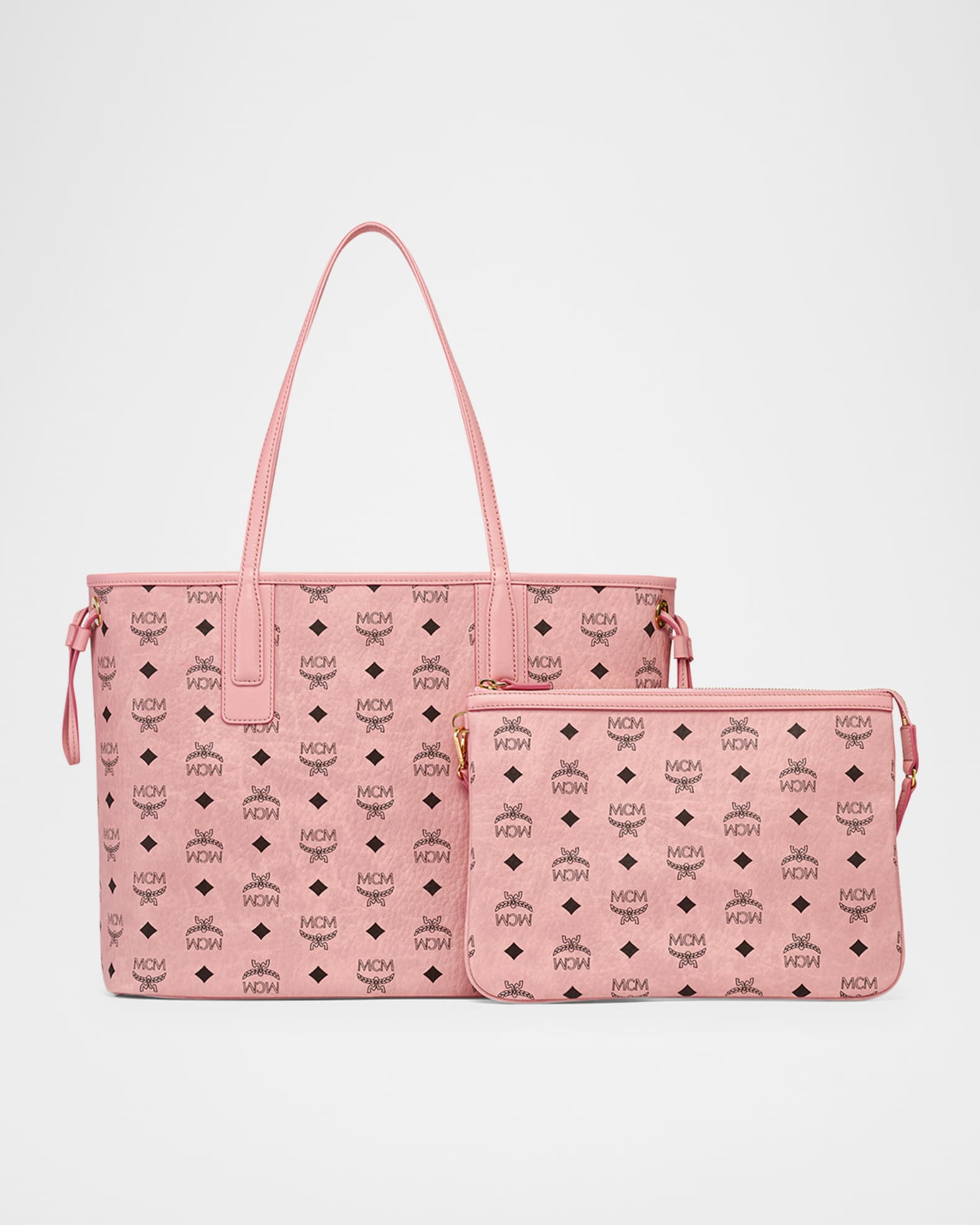 Mcm Liz VI Shopper Tote Soft Pink
