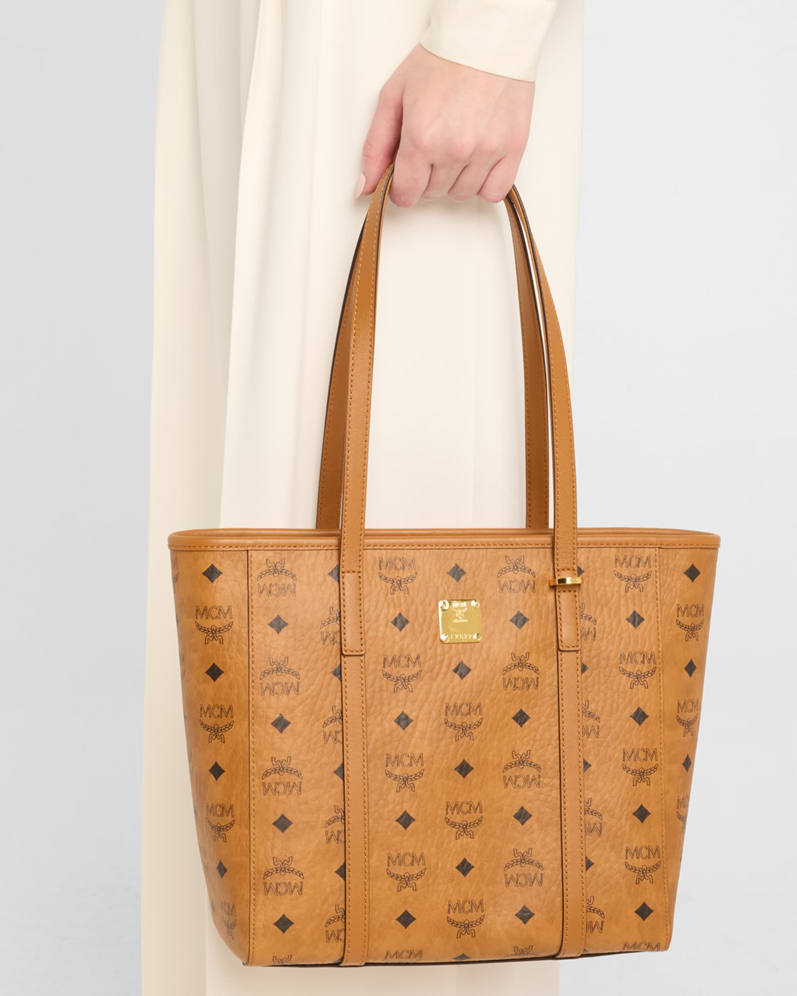 Toni Small Visetos Shopper Tote Bag 1