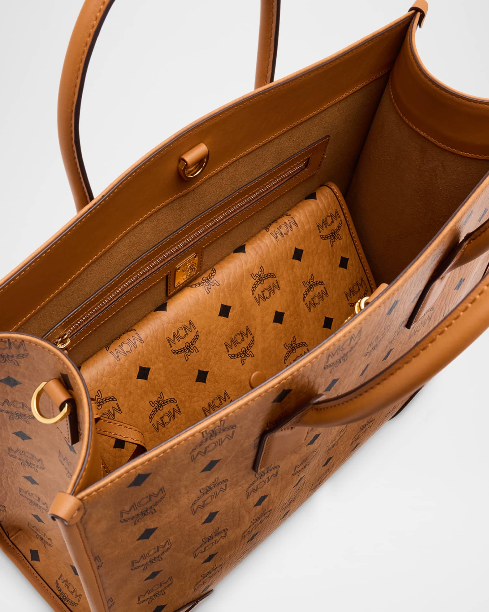トートバッグ Mcm Visetos Brown Logo Tote Bag MCM Aren Tote Bag | Brown | FARFETCH