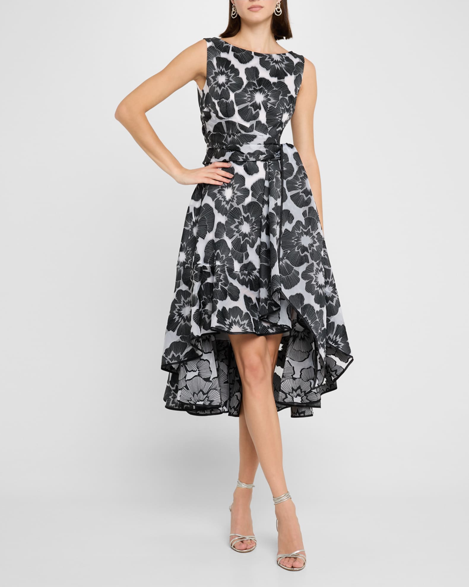 Floral Firecracker Organdy High Low Dress