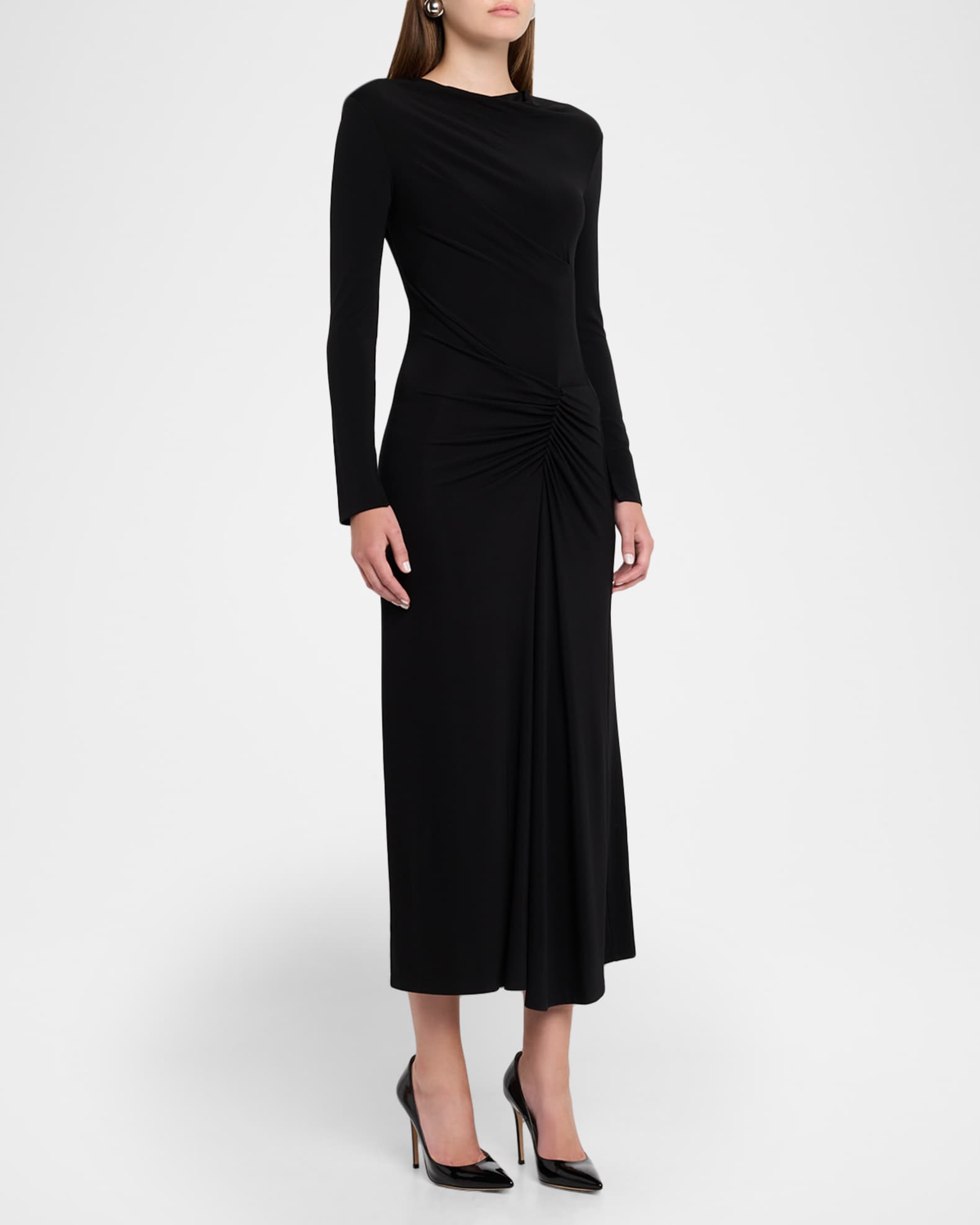 SIMKHAI Ferrera Midi Dress in Black - size 4