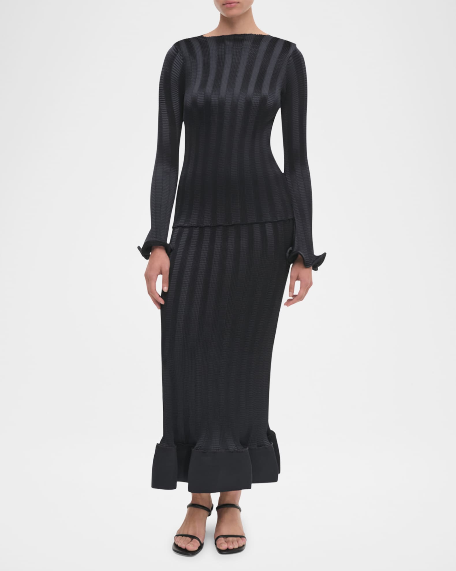 Carys Textured Long-Sleeve Top 1