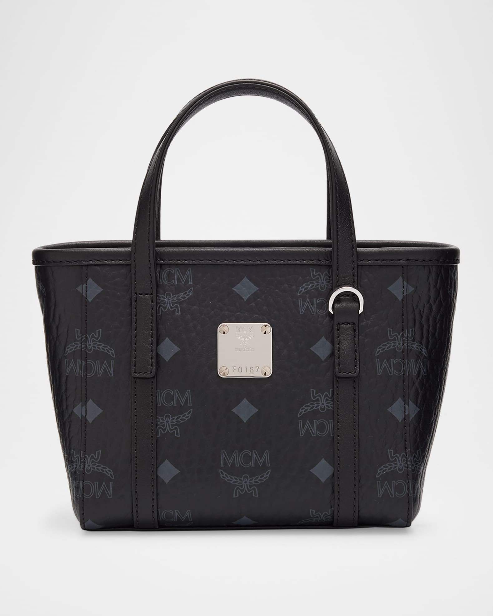 Toni Visetos Leather Shopper Shoulder Bag 0