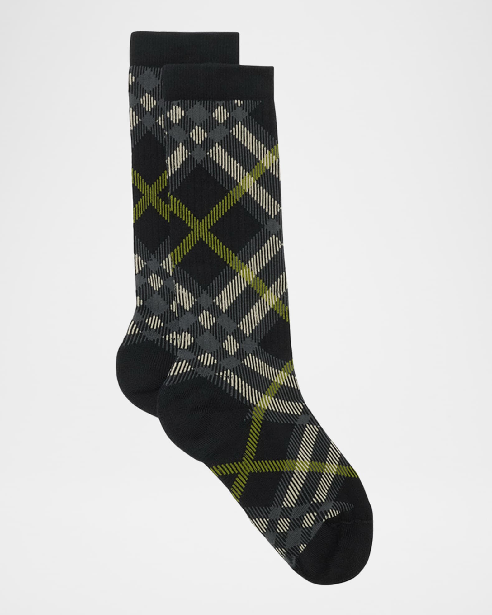 Burberry Men s Bias Check Cotton Crew Socks Neiman Marcus