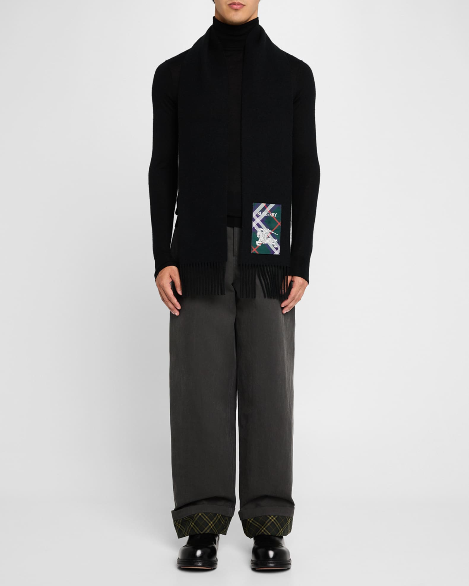 Men's Cashmere Scarf with EKD Label 1