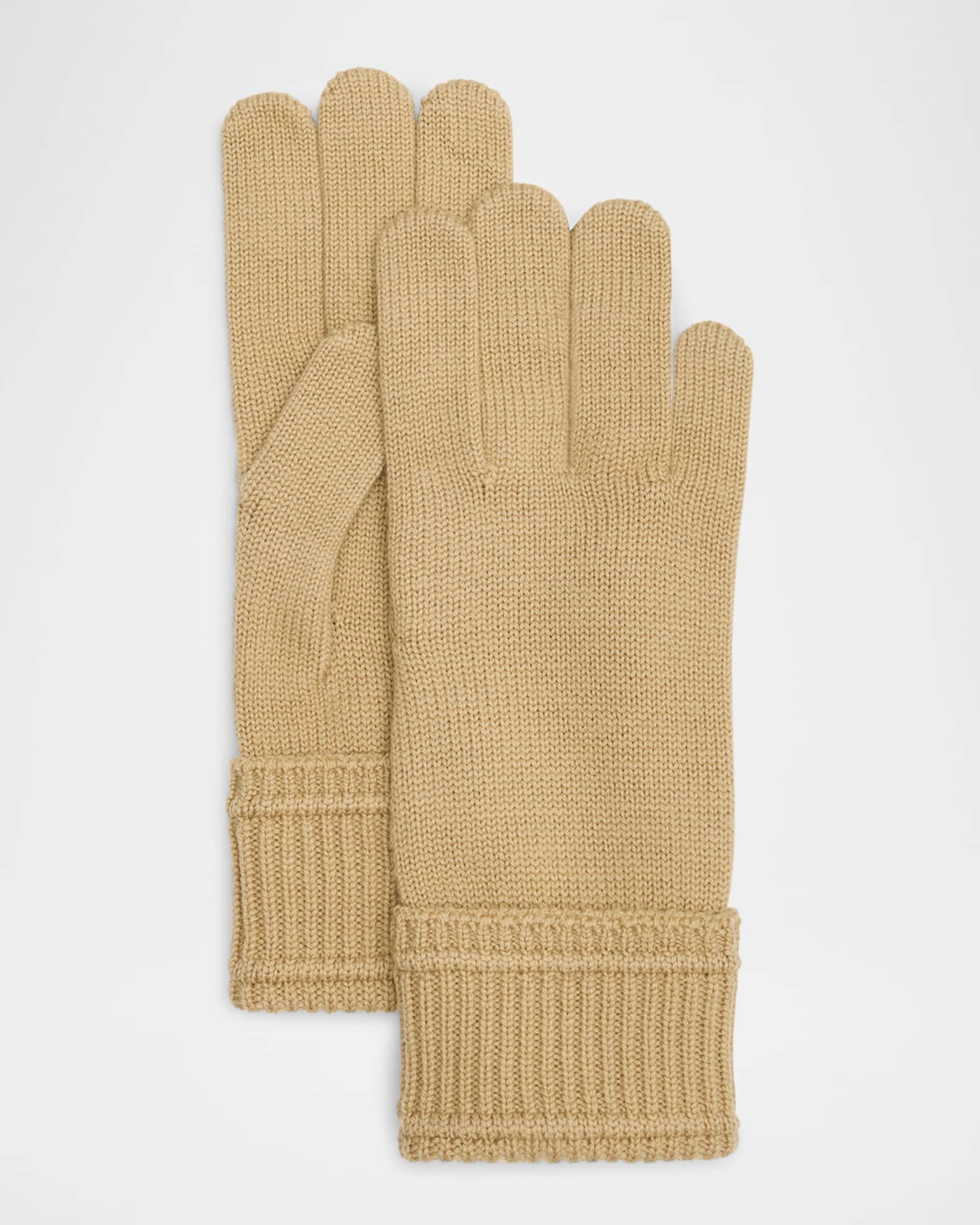 Men s Wool Knit Logo Gloves