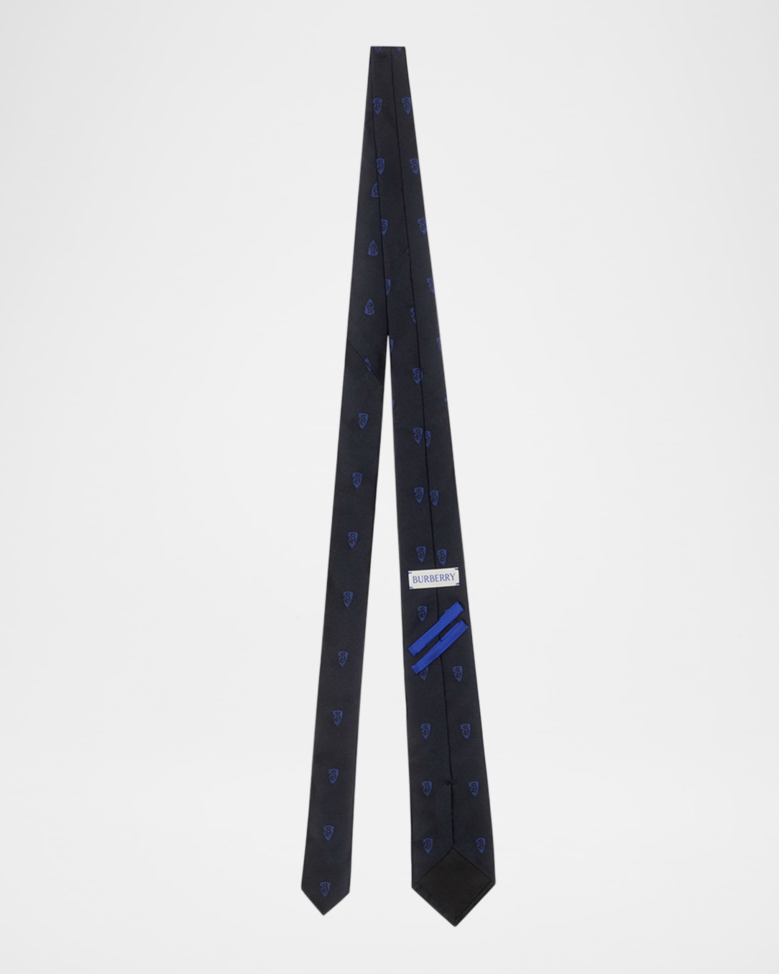 Men's B Shield Silk Tie, 7cm 1