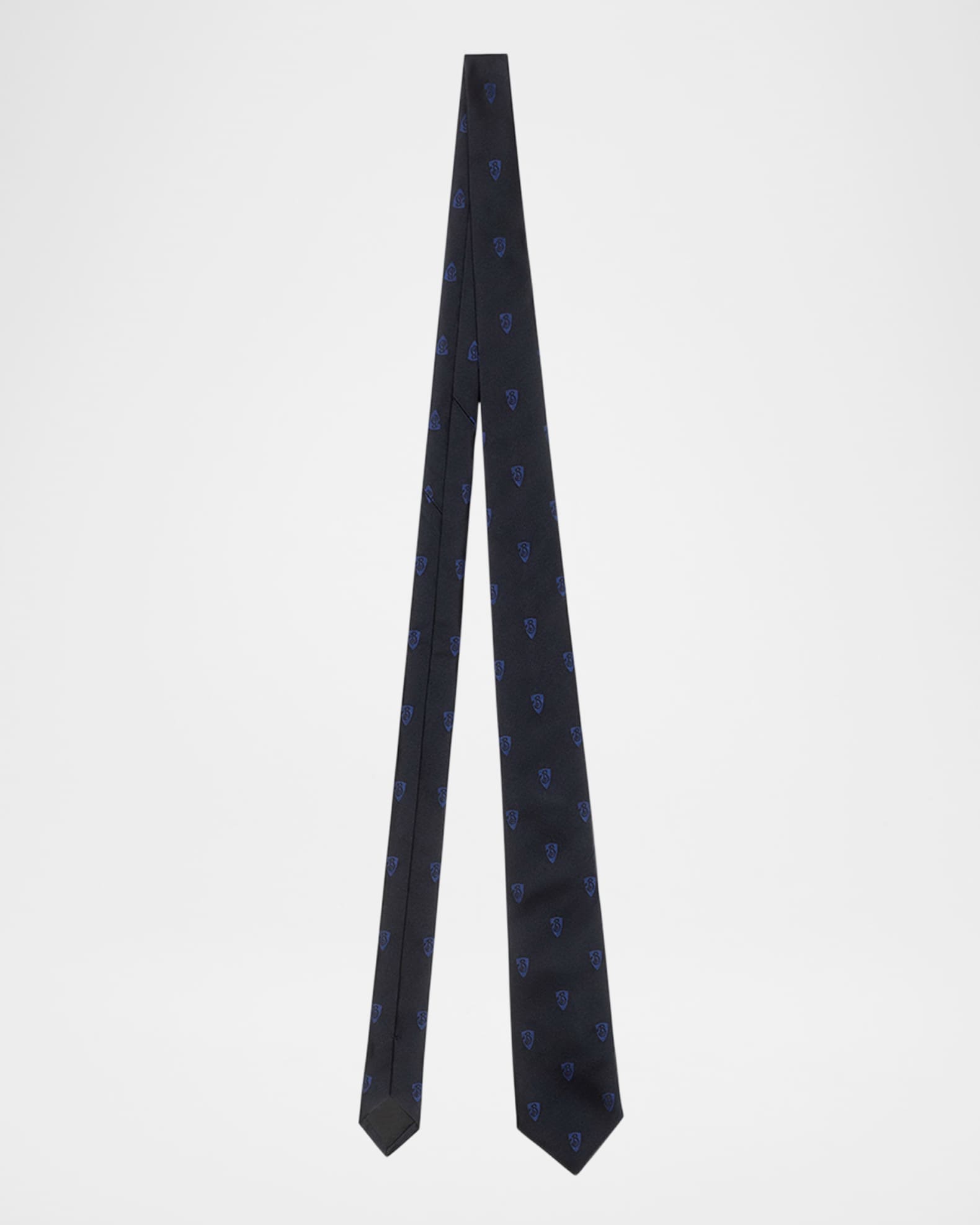 Men's B Shield Silk Tie, 7cm 0