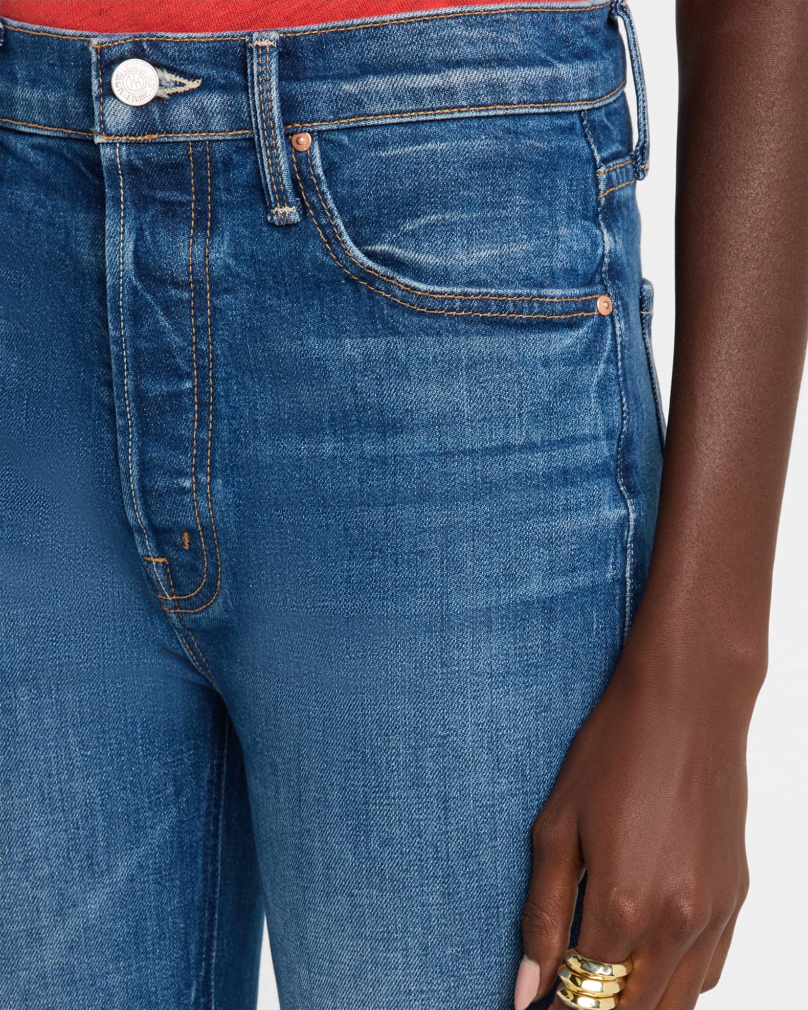 MOTHER The Tripper Ankle Fray Jeans | Neiman Marcus