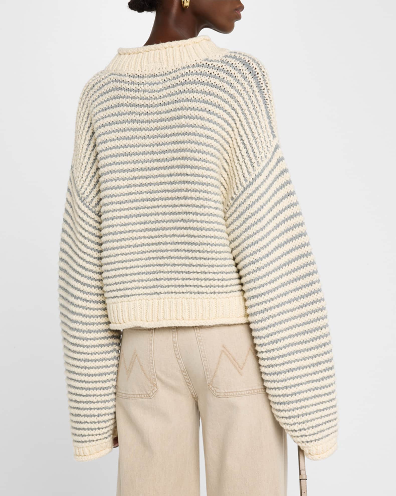 トップス HYKE STRIPED BELL SLEEVE SWEATER IMG_1837_b6d3bf9e-11cf-4fd9-