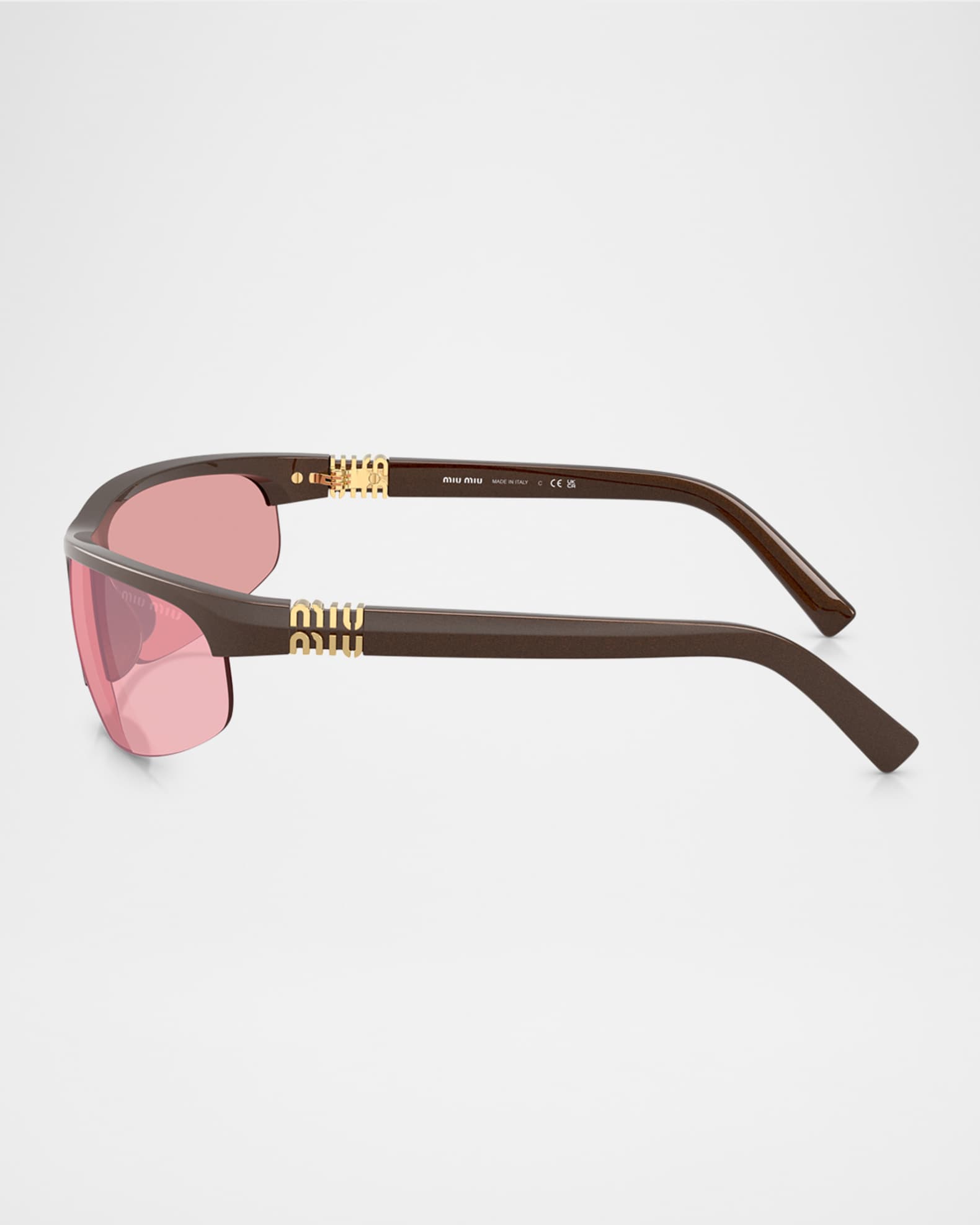 A02S Semi Rimless Oval Plastic Sunglasses