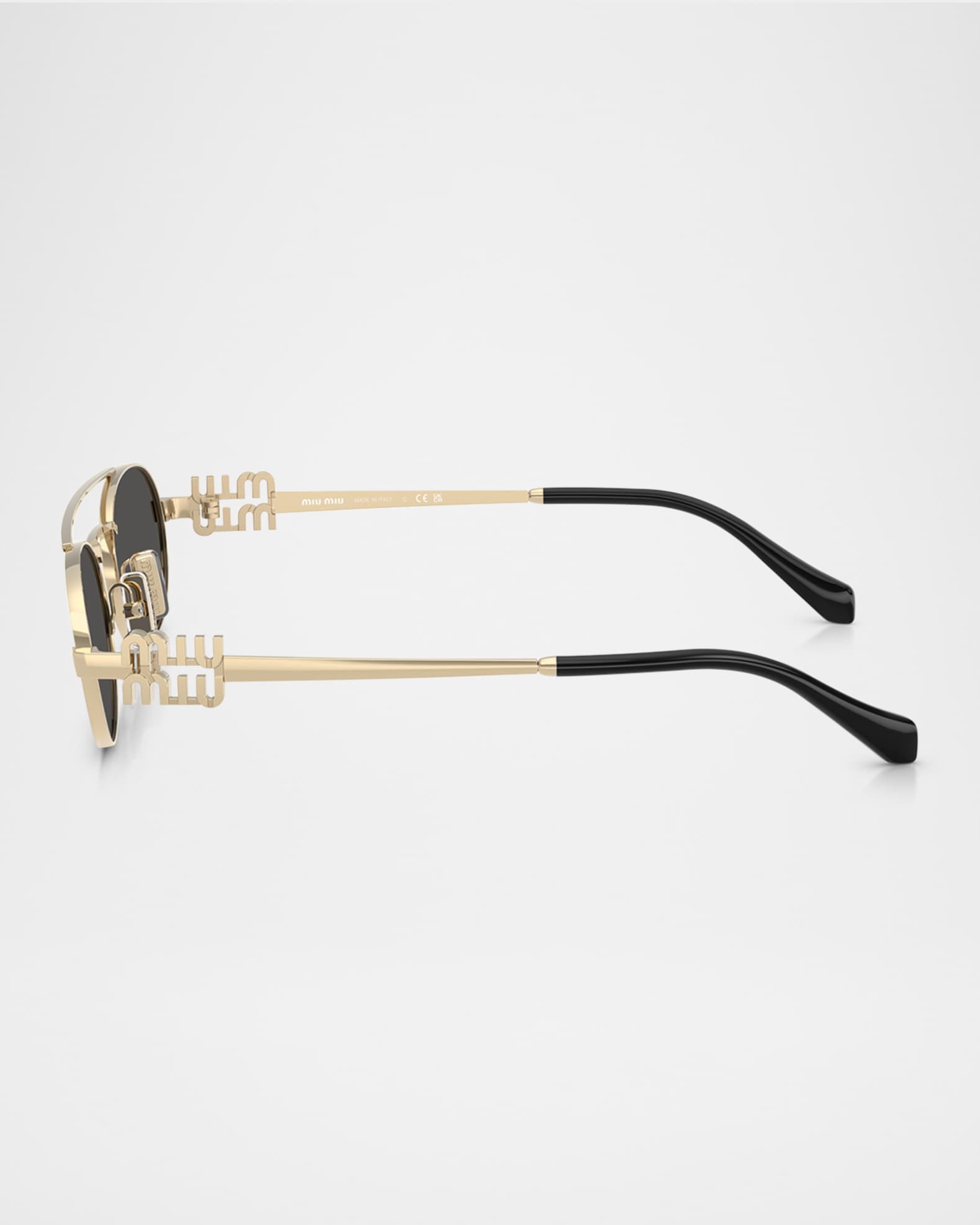 Logo Metal Oval Sunglasses 1