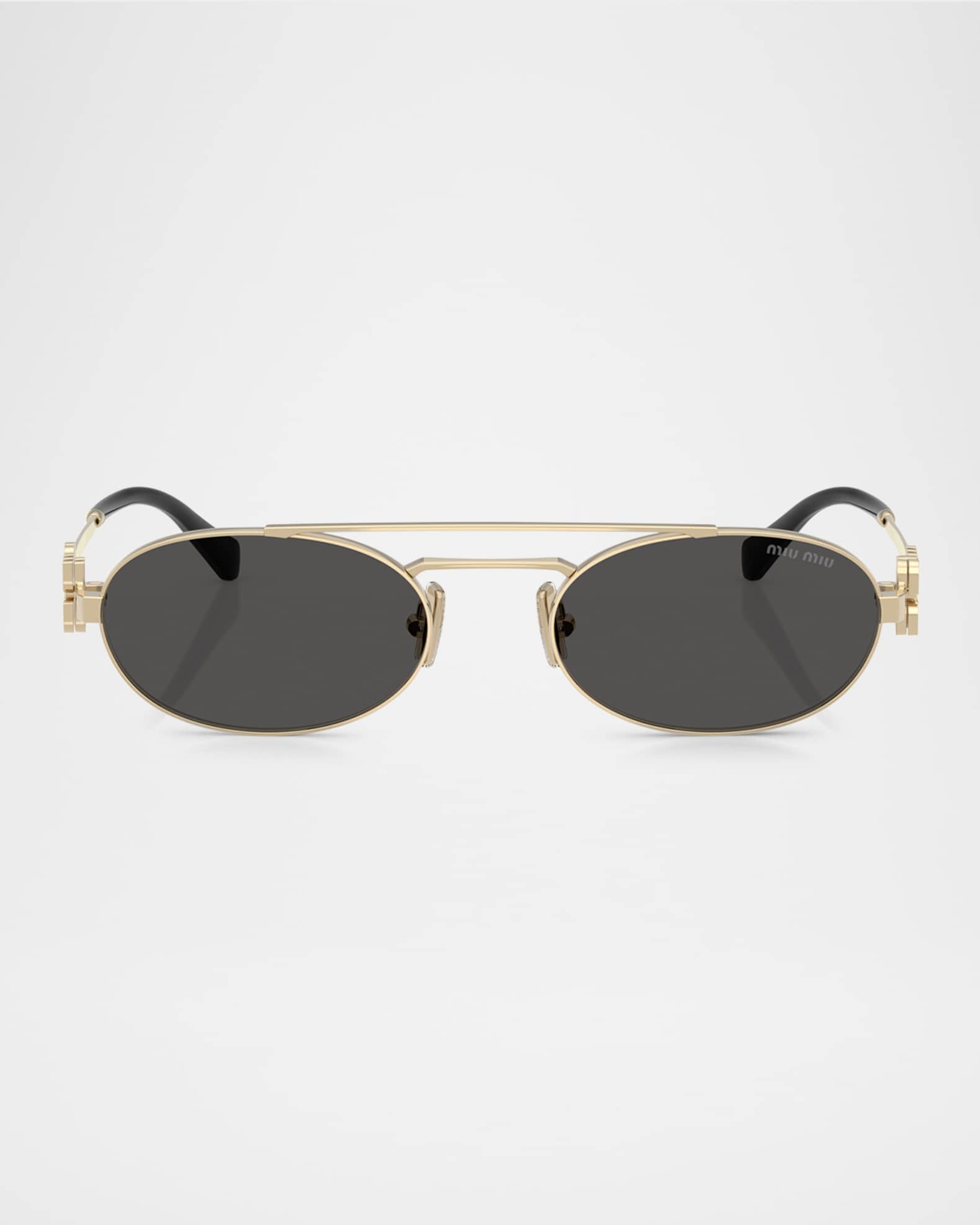 Logo Metal Oval Sunglasses 0