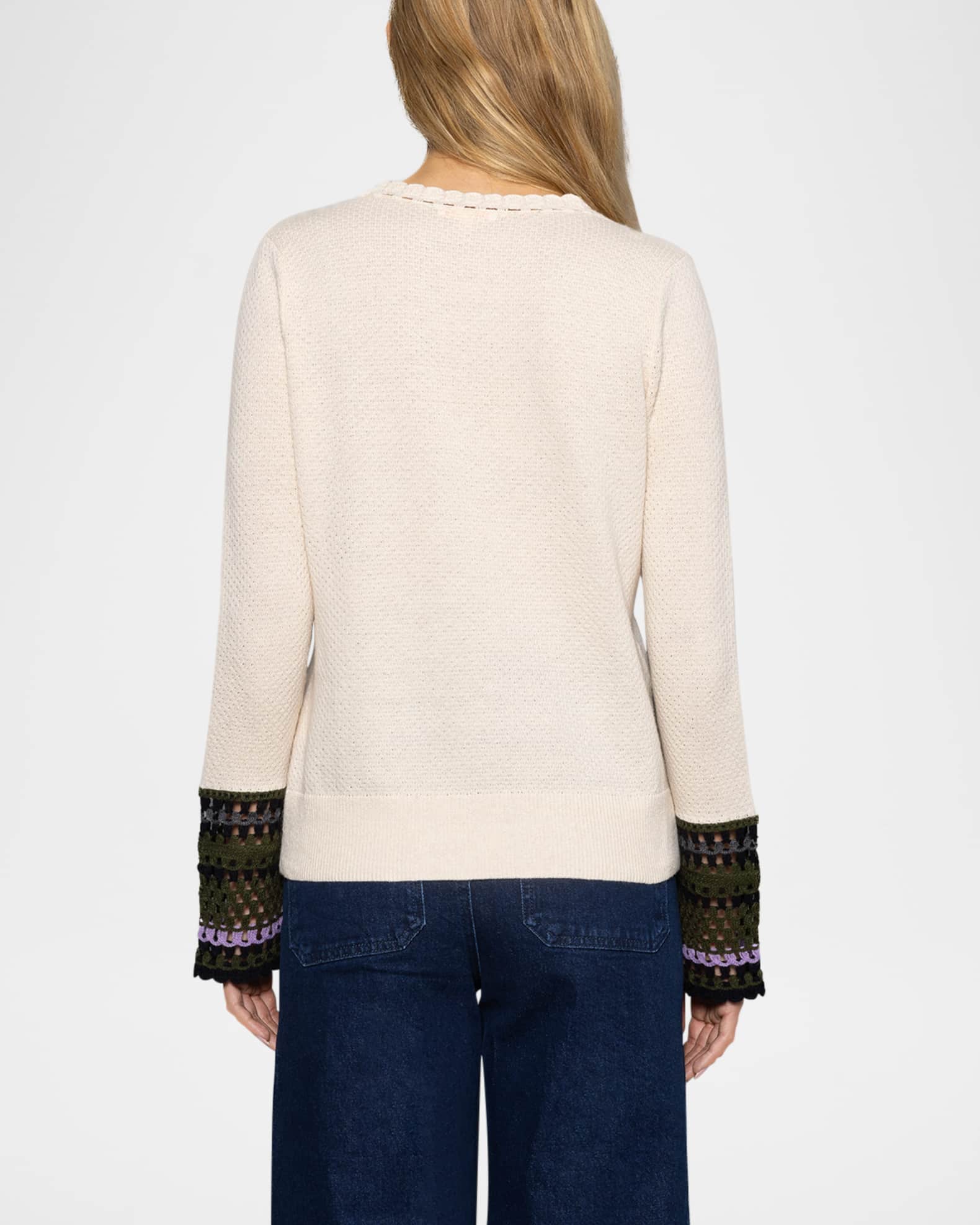 Scalloped Crochet Cuff Sweater