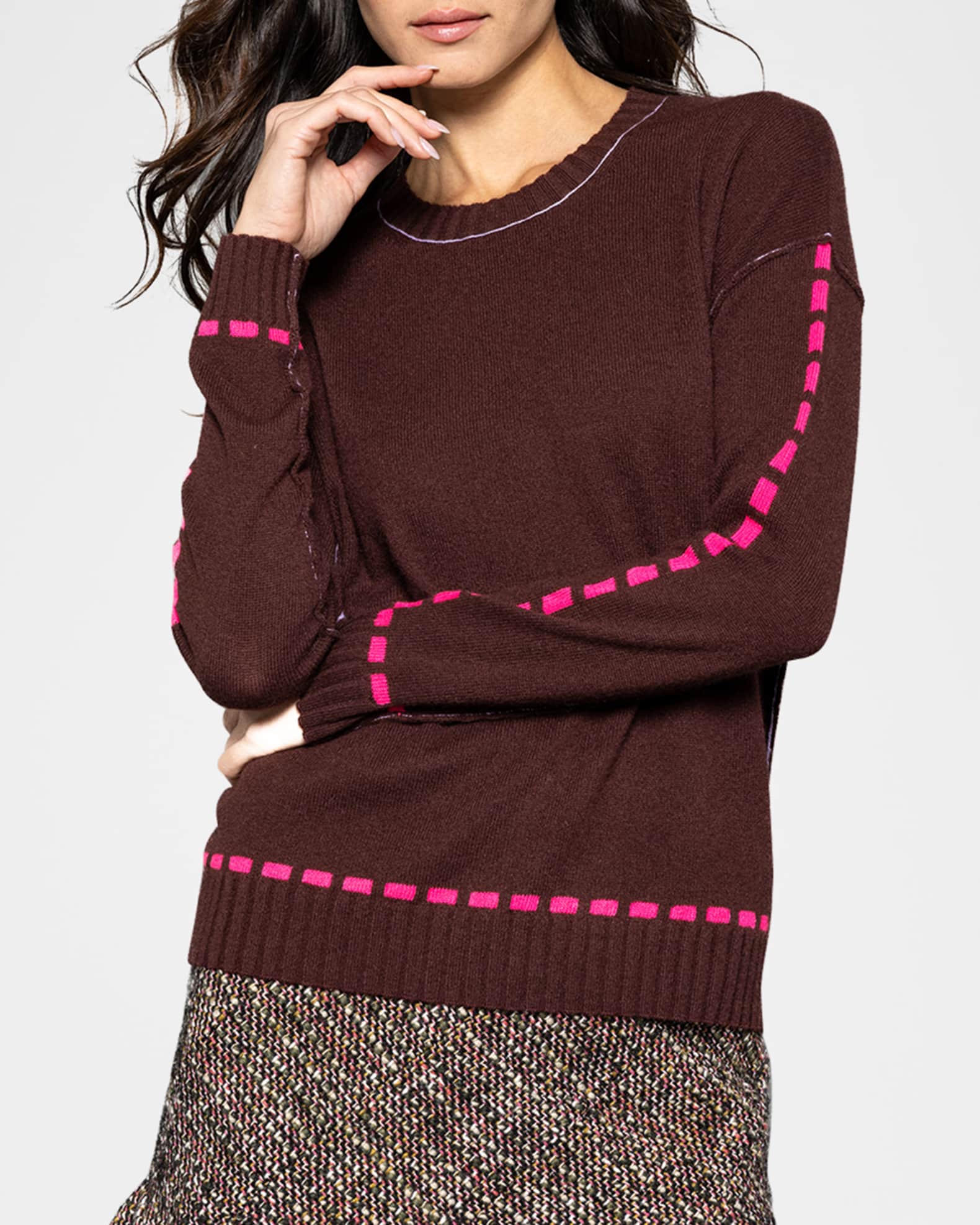 Dash Cam Crewneck Cashmere Sweater