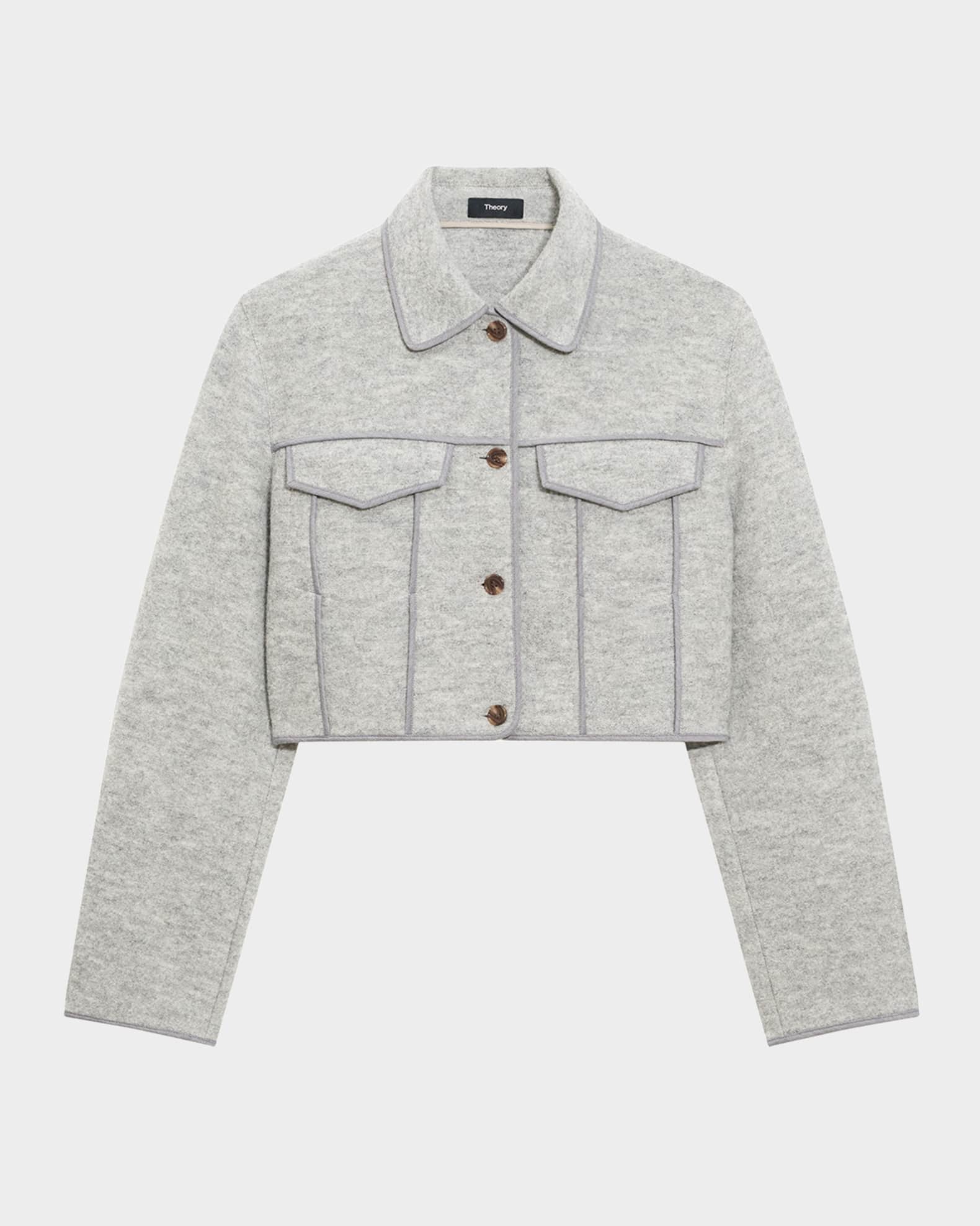 Crop Boucle Trucker Jacket 0