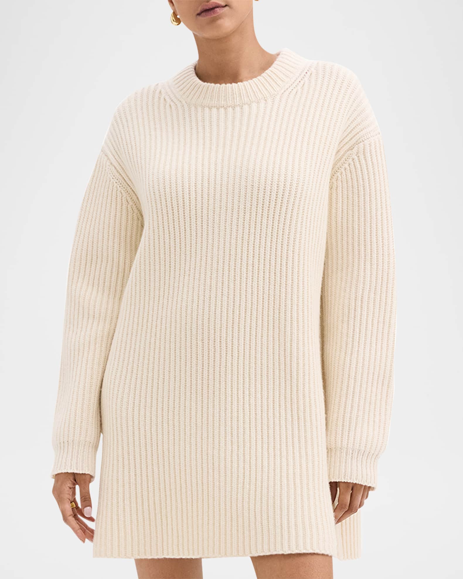 Chunky Oversized Rib Wool Mini Dress 1