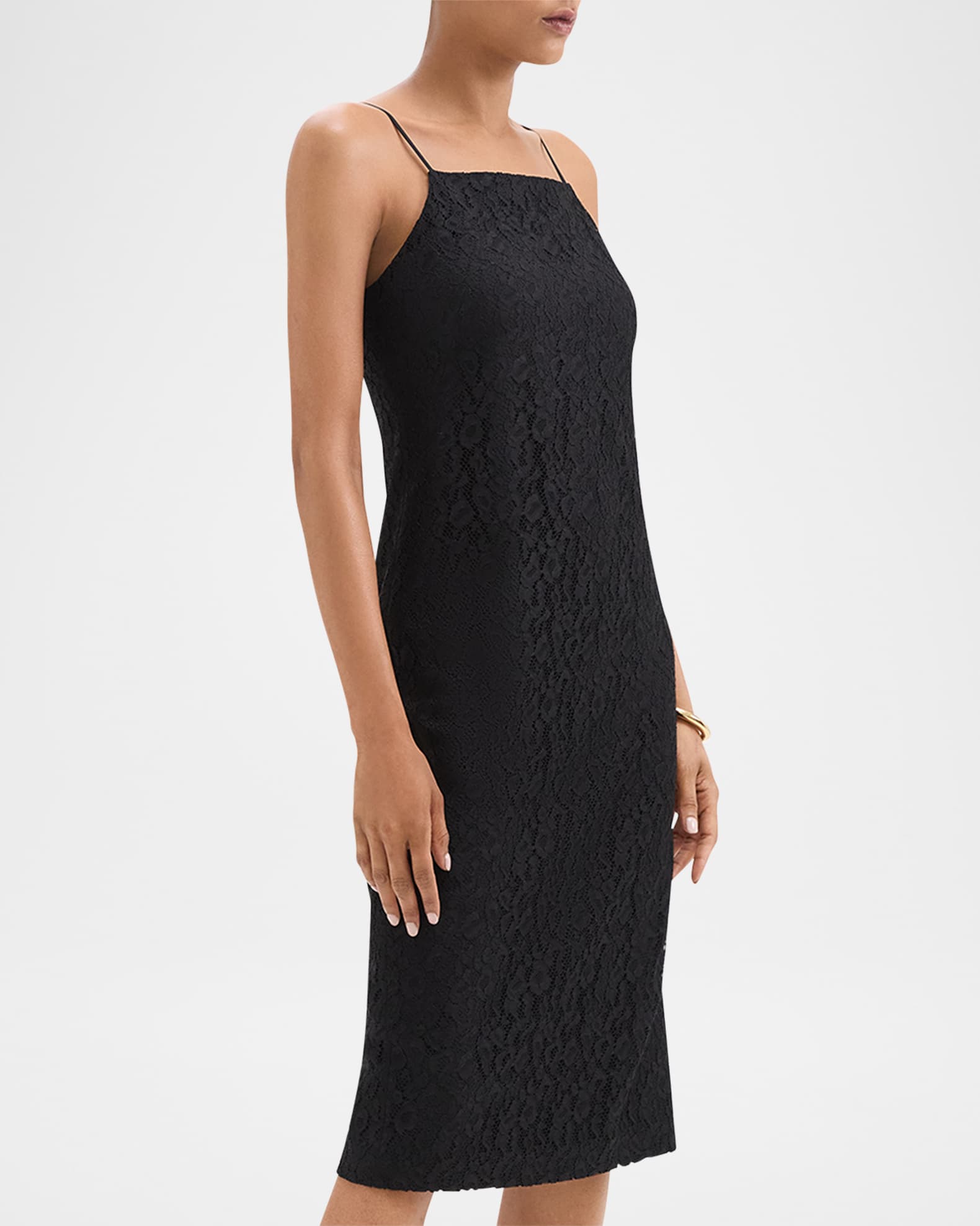Theory Leopard Lace Slim Slip Dress | Neiman Marcus